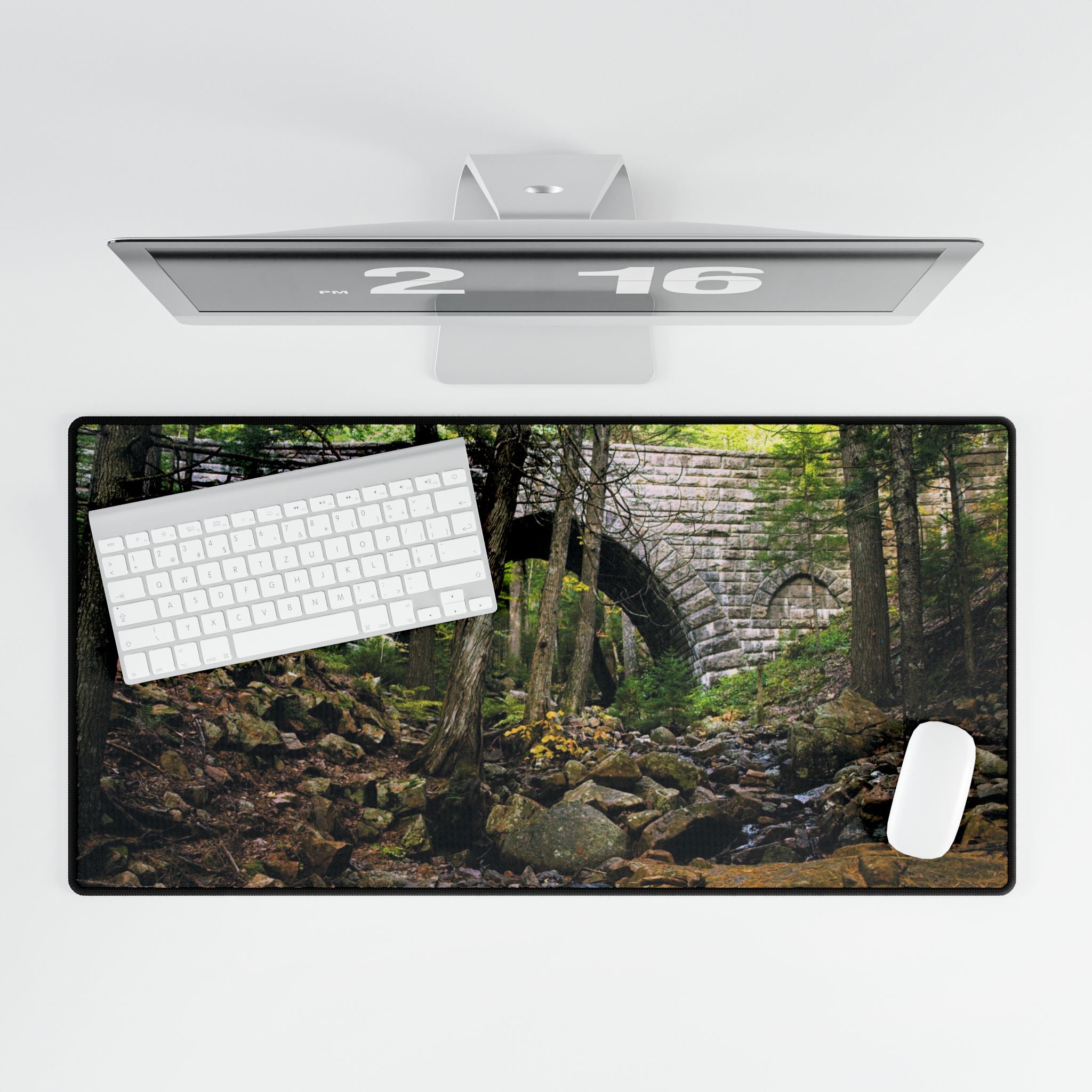 Premium Mouse Pad/Desk Mat - Hemlock Bridge, Acadia - My Blu Horizon