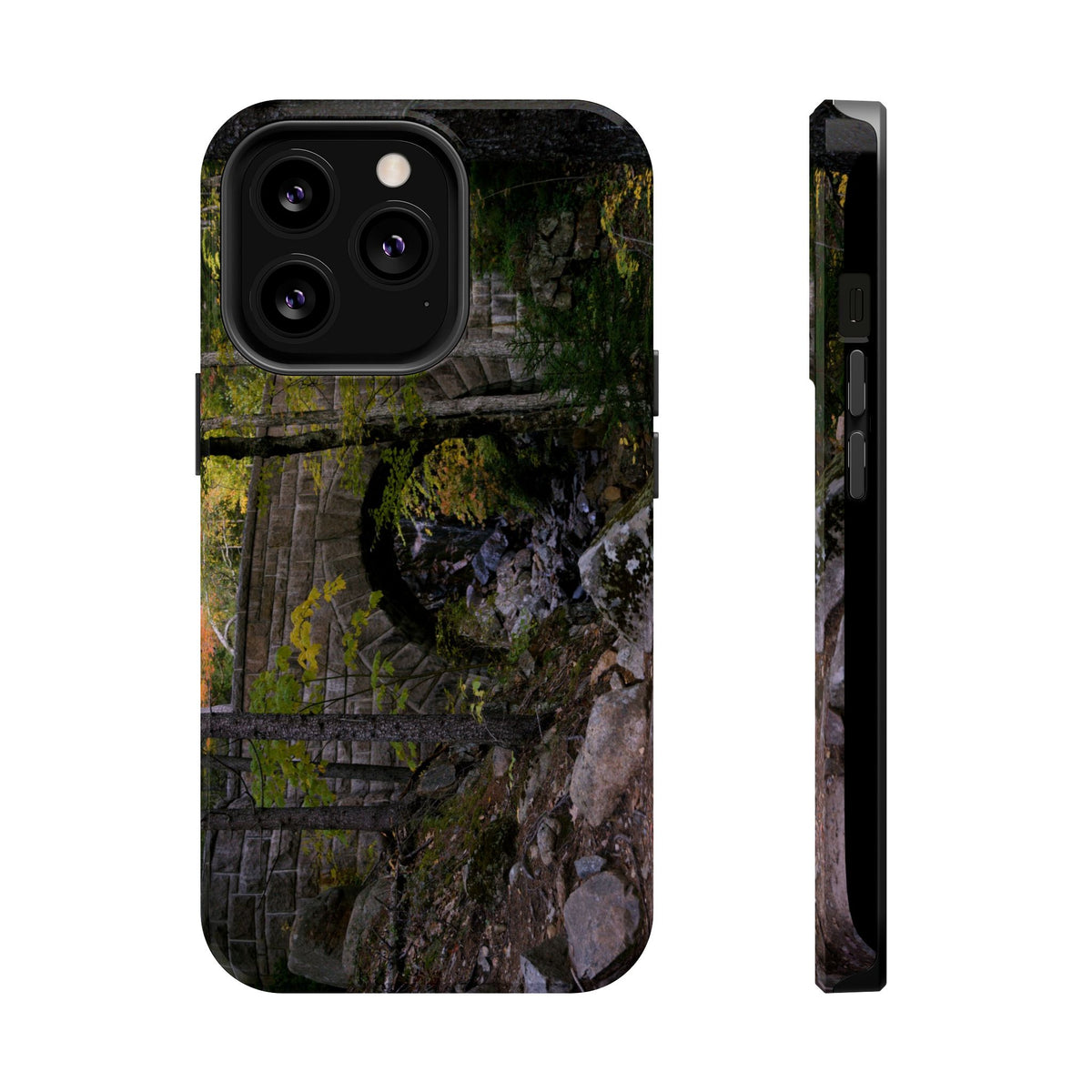 iPhone MagSafe Case | Waterfall Bridge Summer | Acadia National Park | My Blu Horizon