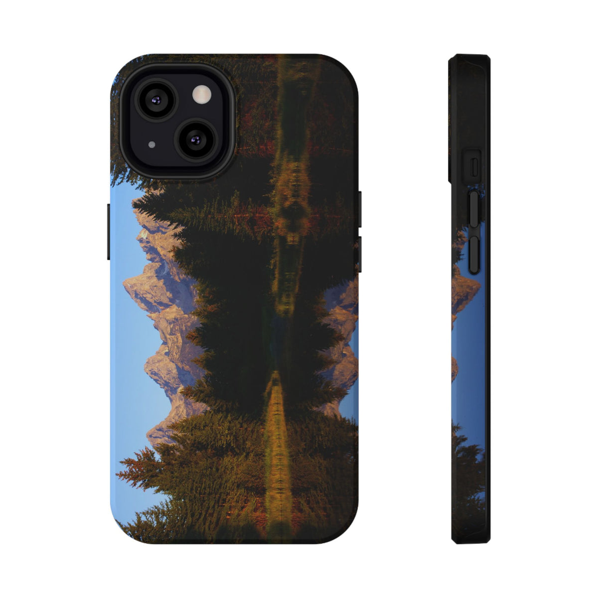 Protective smartphone case displaying Schwabacher’s Landing with the Grand Tetons rising in the background in Grand Teton National Park.