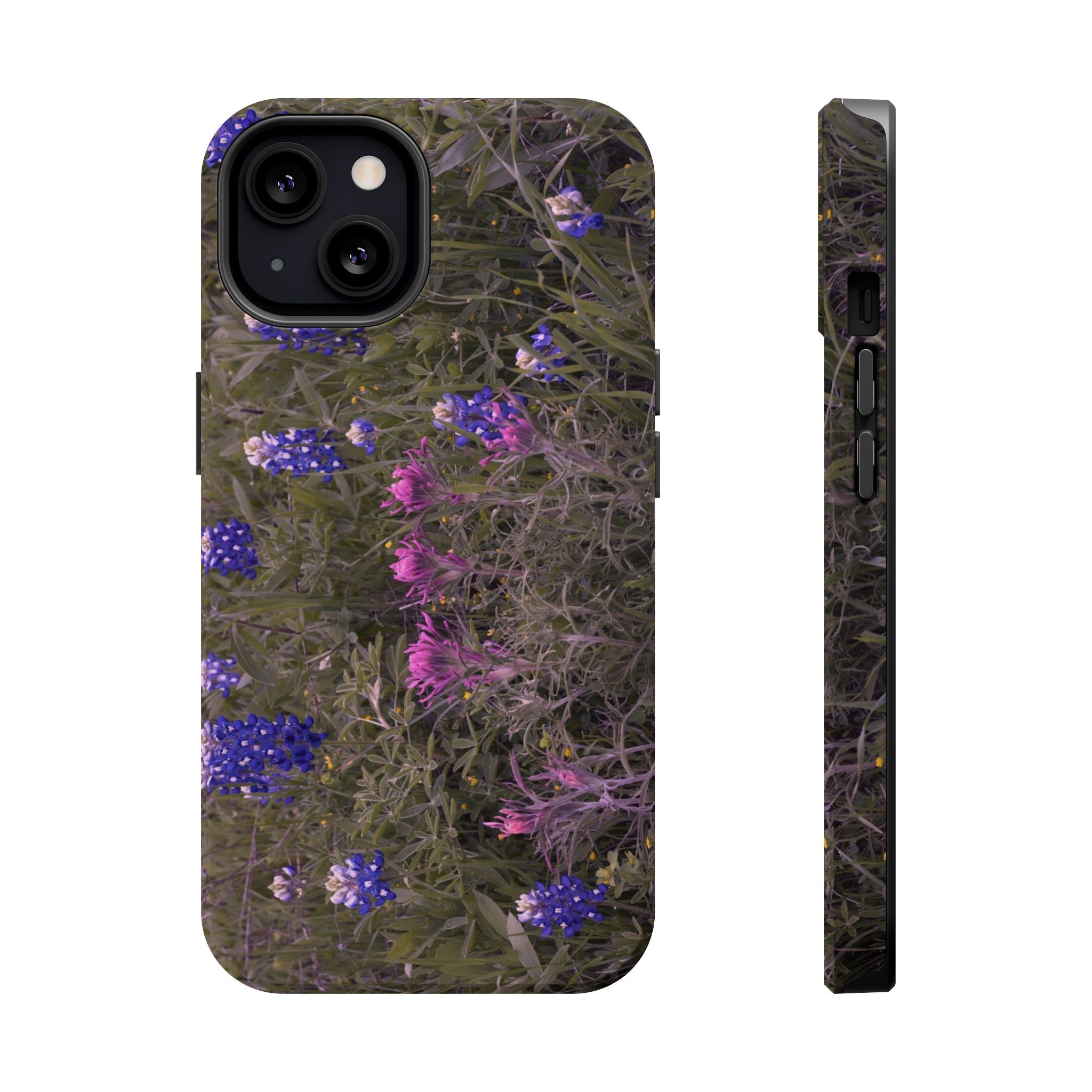 Iphone MagSafe Case -Texas Icons Bluebonnets and Paintbrushes - My Blu Horizon