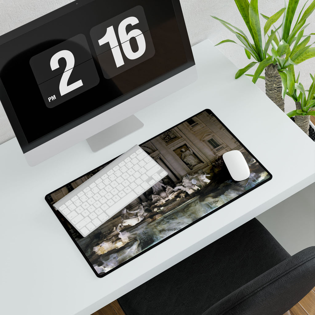 Premium Mouse Pads and Desk Mat - Fontana di Trevi, Rome, Italy - My Blu Horizon