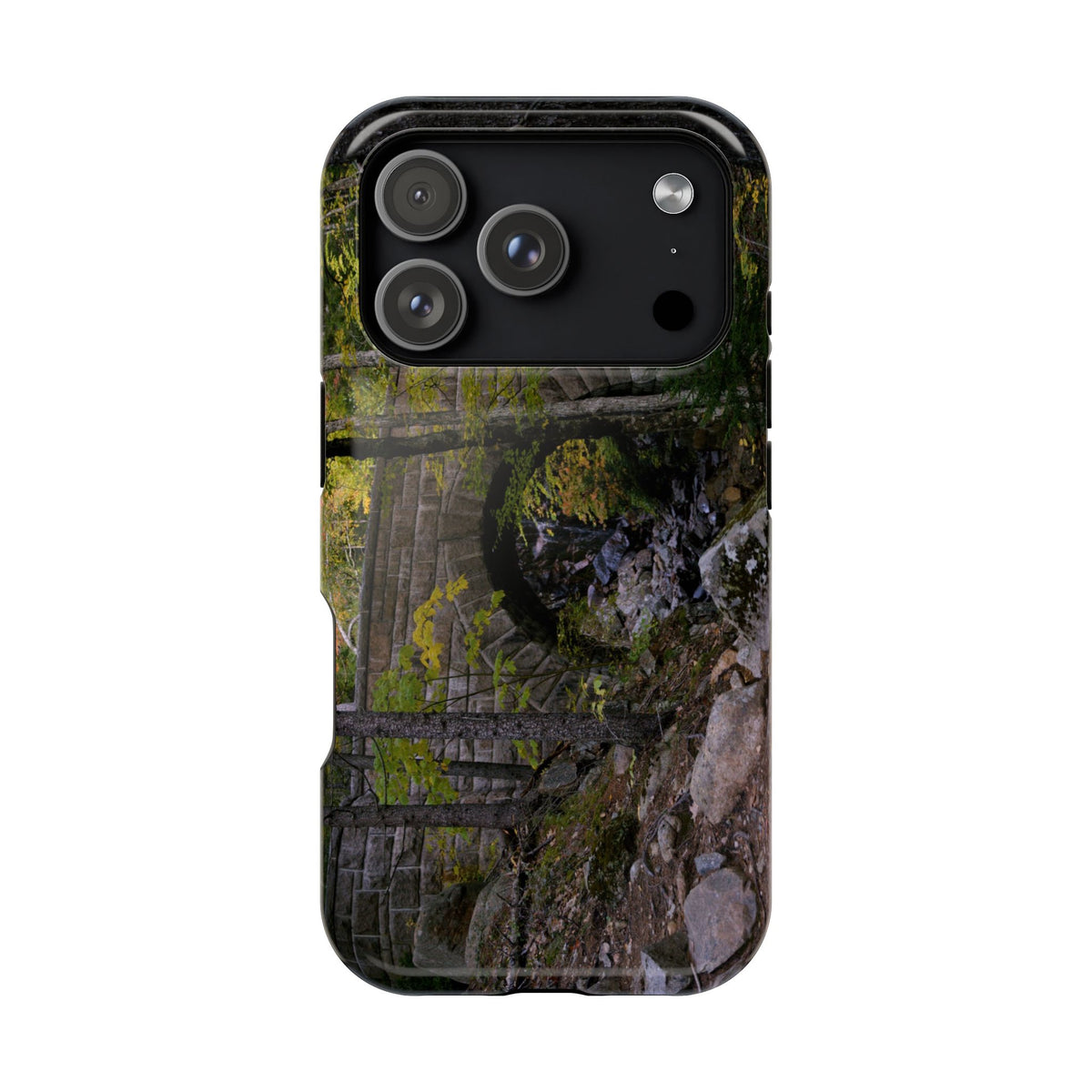 iPhone MagSafe Case | Waterfall Bridge Summer | Acadia National Park | My Blu Horizon