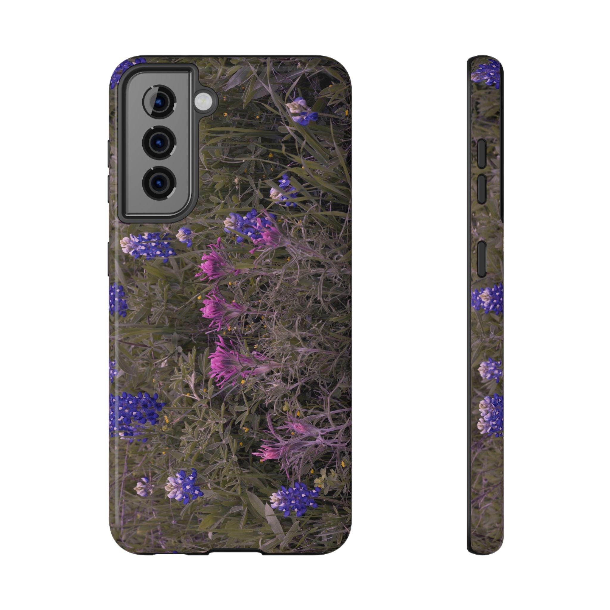 Phone Case - Texas Icons, Bluebonnets and Paintbrushes - My Blu Horizon