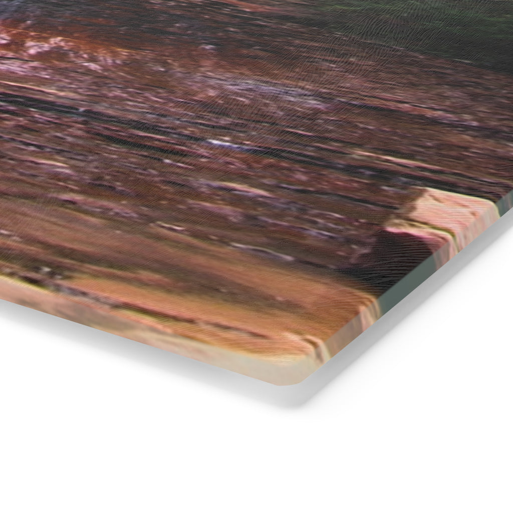 Tempered Glass Cutting Board - Arch Angel Cascades, Zion National Park - My Blu Horizon