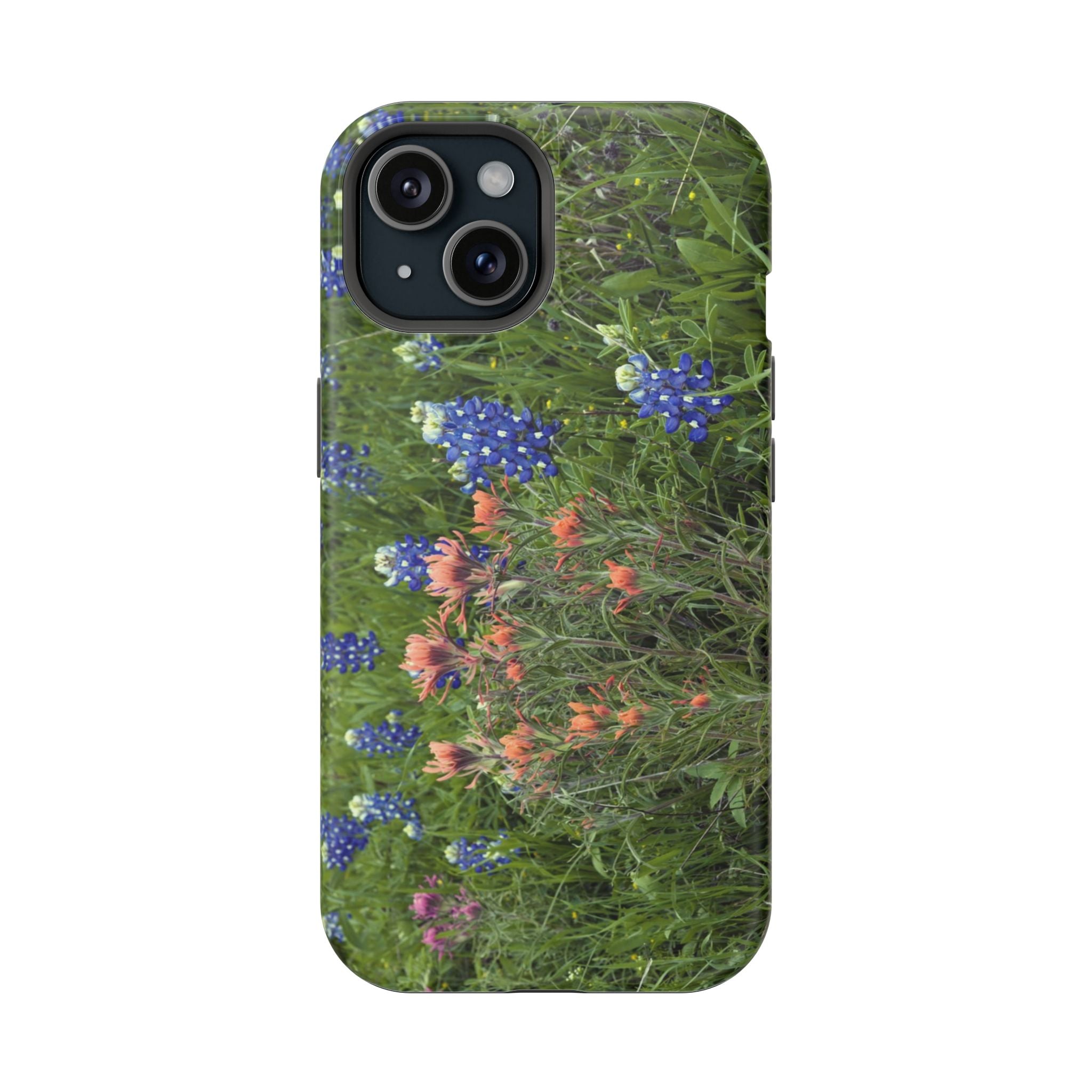 Iphone MagSafe Case - Bluebonnets and Indian Paintbrushes - My Blu Horizon