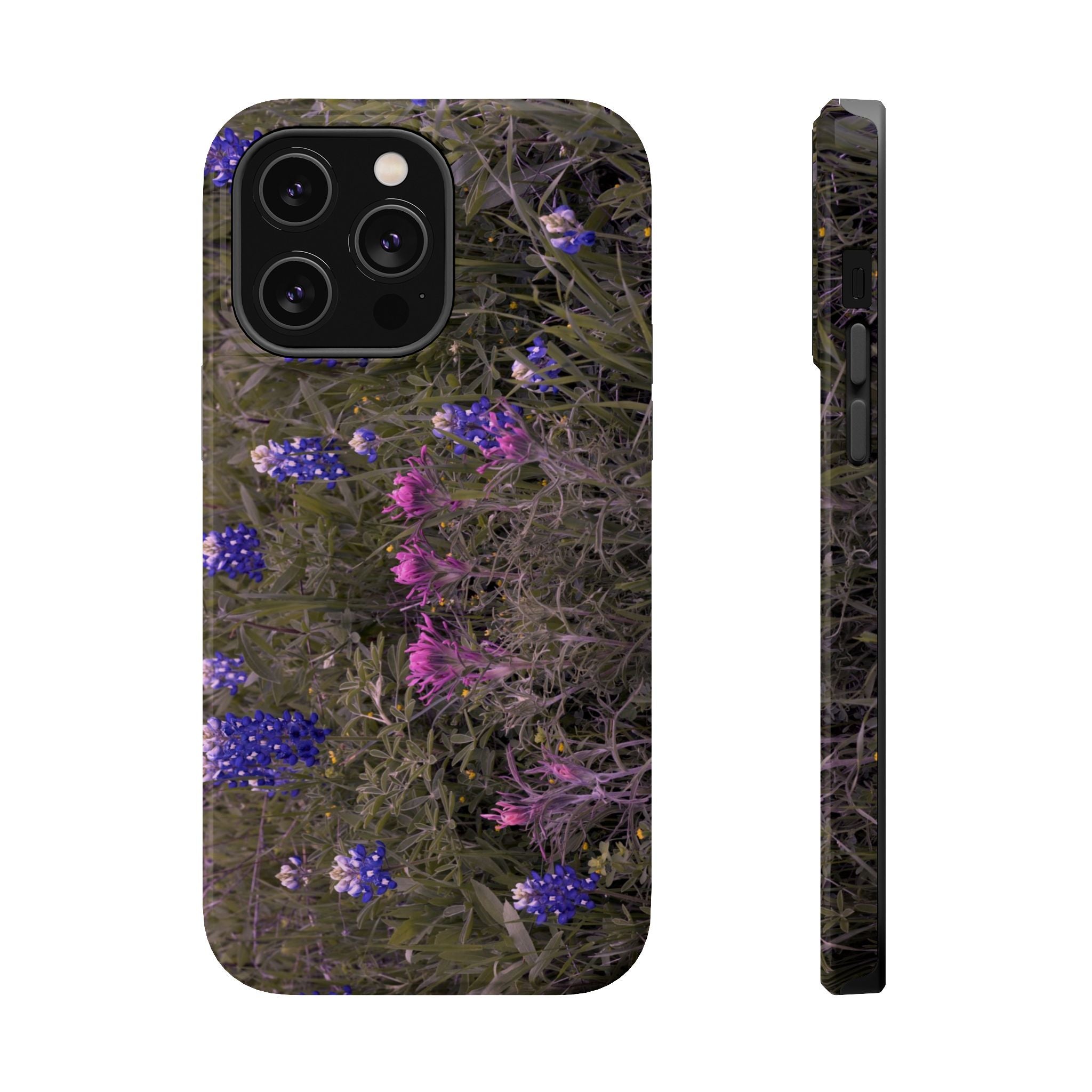 Iphone MagSafe Case -Texas Icons Bluebonnets and Paintbrushes - My Blu Horizon
