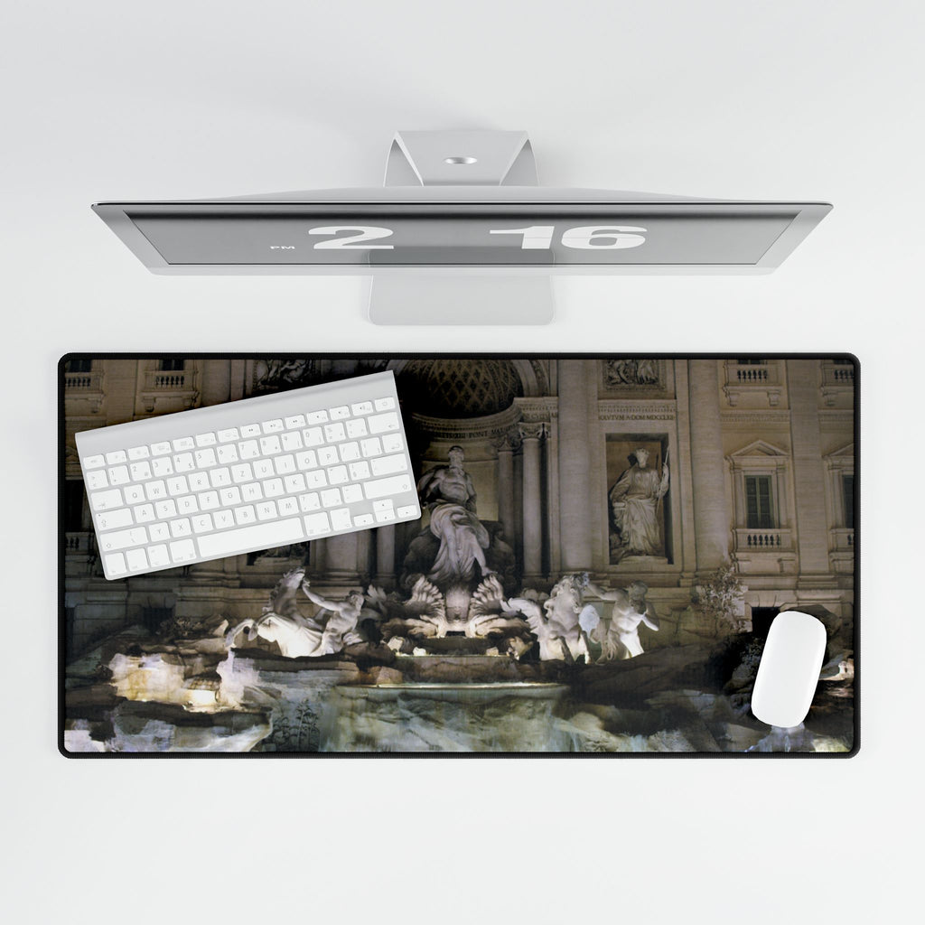 Premium Mouse Pads and Desk Mat - Fontana di Trevi, Rome, Italy - My Blu Horizon