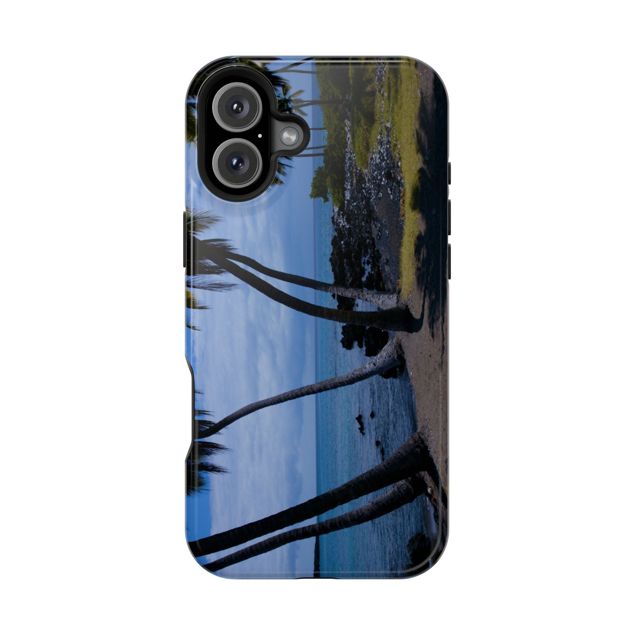 Iphone MagSafe Case - Hawaiian Beach and Palm Trees - My Blu Horizon