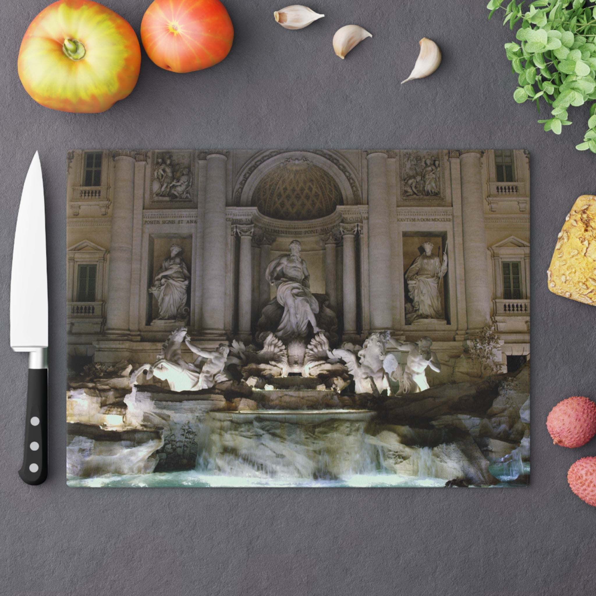 Tempered Glass Cutting Board | Fontana di Trevi | Rome, Italy | My Blu Horizon