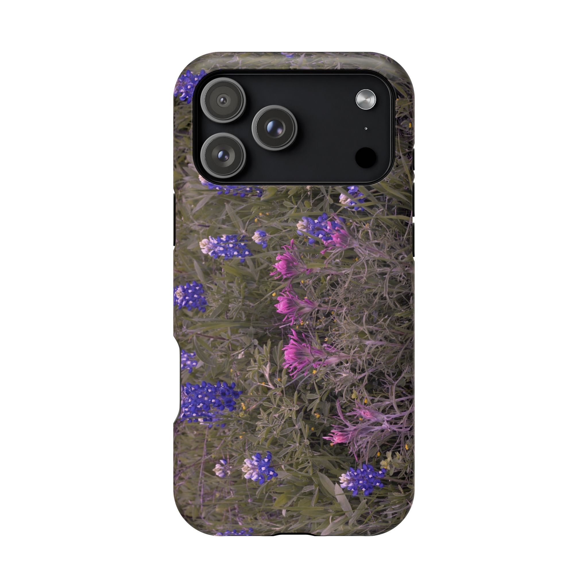 Iphone MagSafe Case -Texas Icons Bluebonnets and Paintbrushes - My Blu Horizon