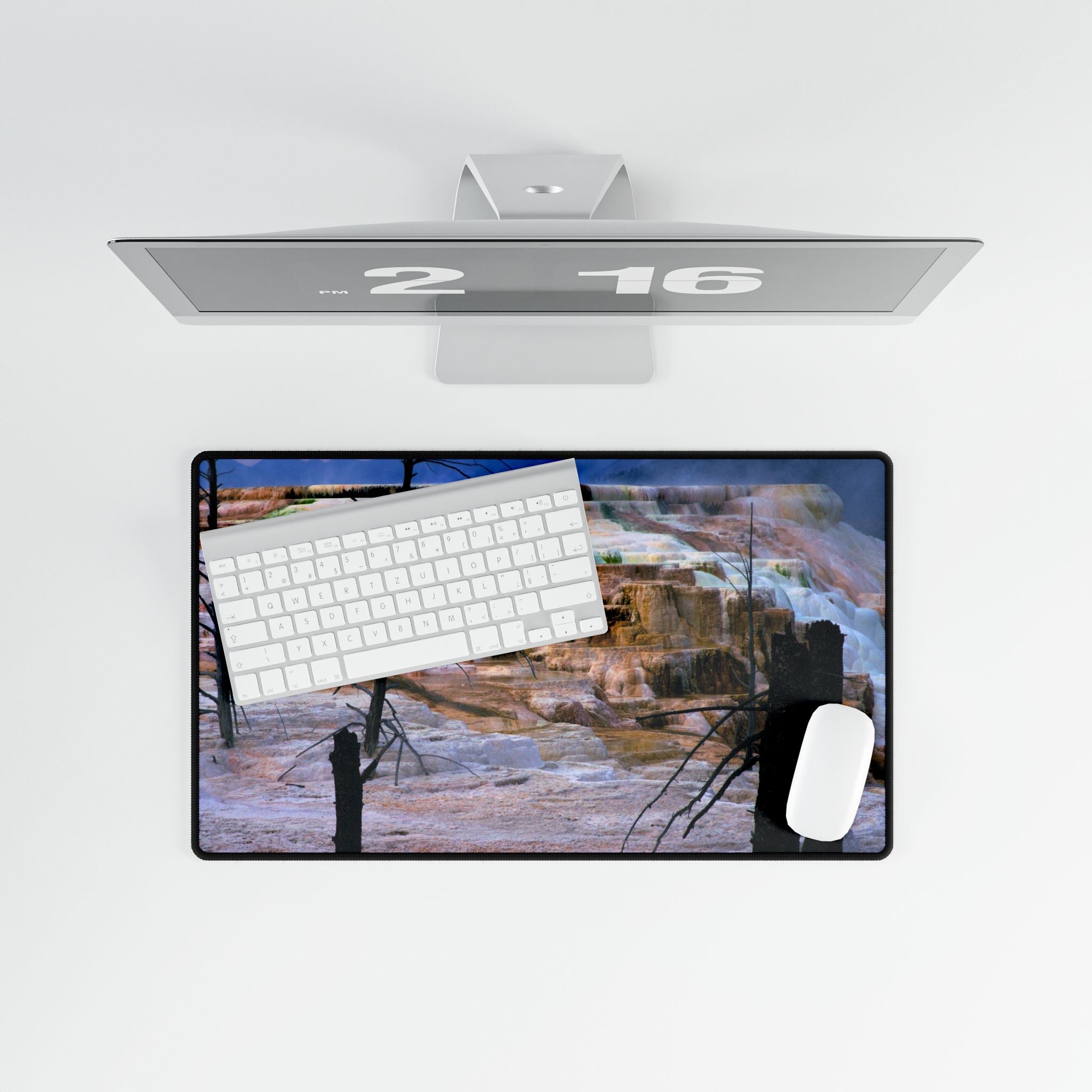 Premium Mouse Pads and Desk Mats | Canary Springs, Mammoth Hotsprings Yellowstone