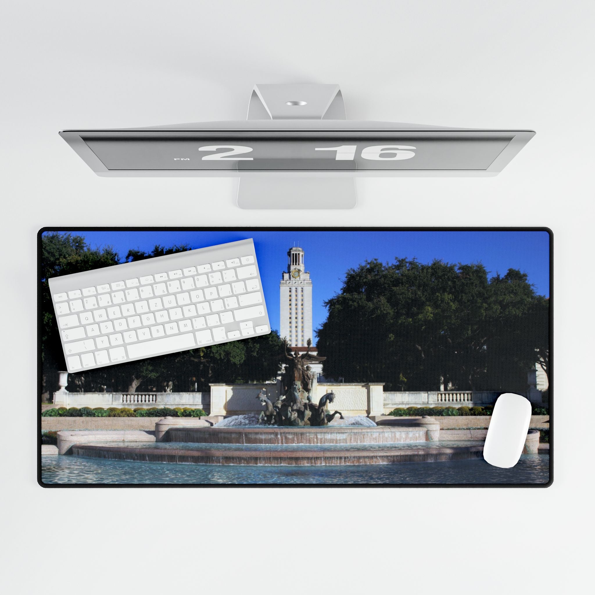 Premium Mouse Pad and Desk Mats -  Littlefield Fountain, Texas Longhorns - My Blu Horizon