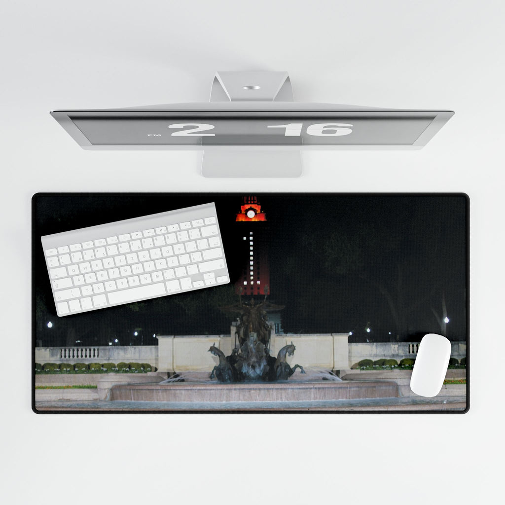 Premium Mouse Pads and Desk Mats - Littlefield Fountain, Texas Longhorns -My Blu Horizon
