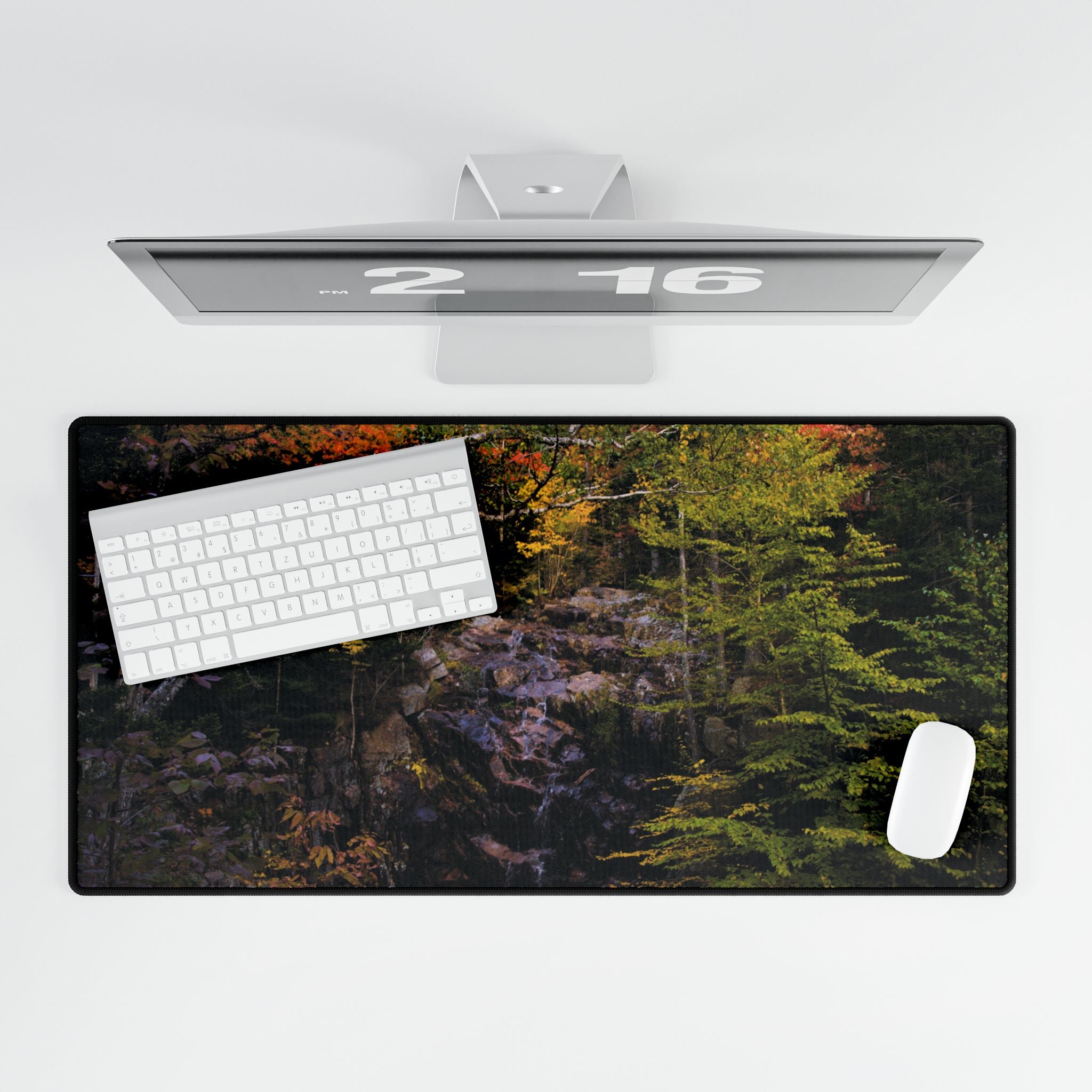 Mouse Pad or Desk Mat | Hadlock Falls  | Acadia National Park | My Blu Horizon