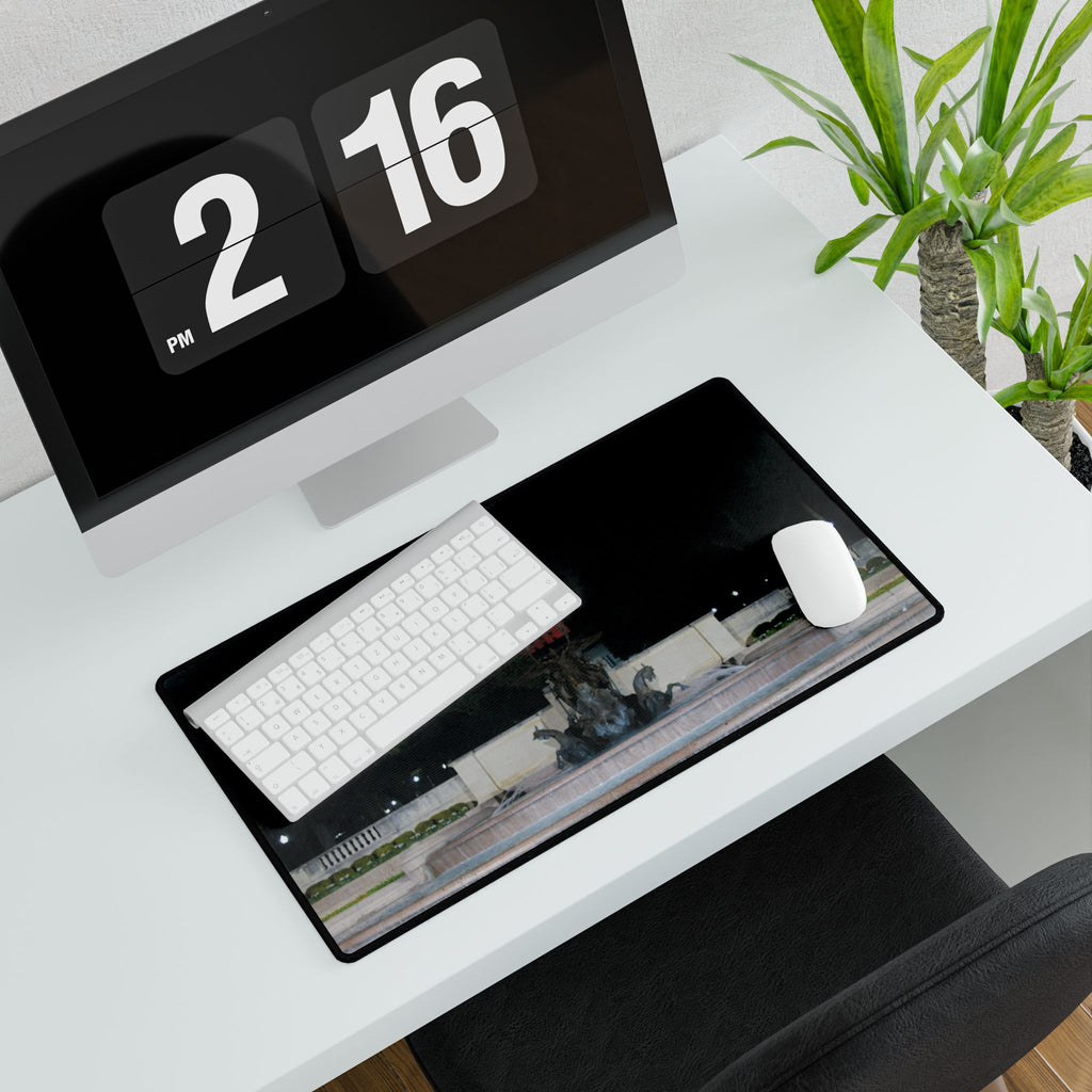 Premium Mouse Pads and Desk Mats - Littlefield Fountain, Texas Longhorns -My Blu Horizon