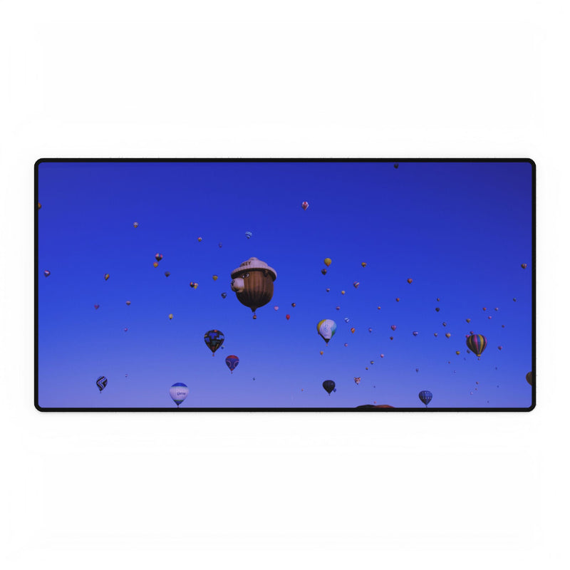 Premium Mouse Pad or Desk Mat | Balloon Fiesta, Smokey | Albuquerque, New Mexico | My Blu Horizon