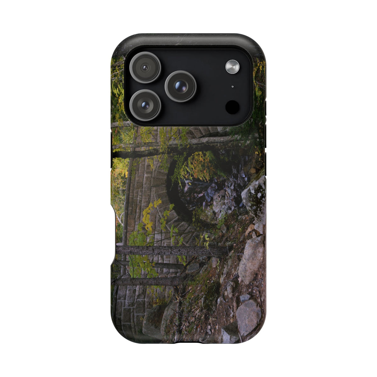 iPhone MagSafe Case | Waterfall Bridge Summer | Acadia National Park | My Blu Horizon
