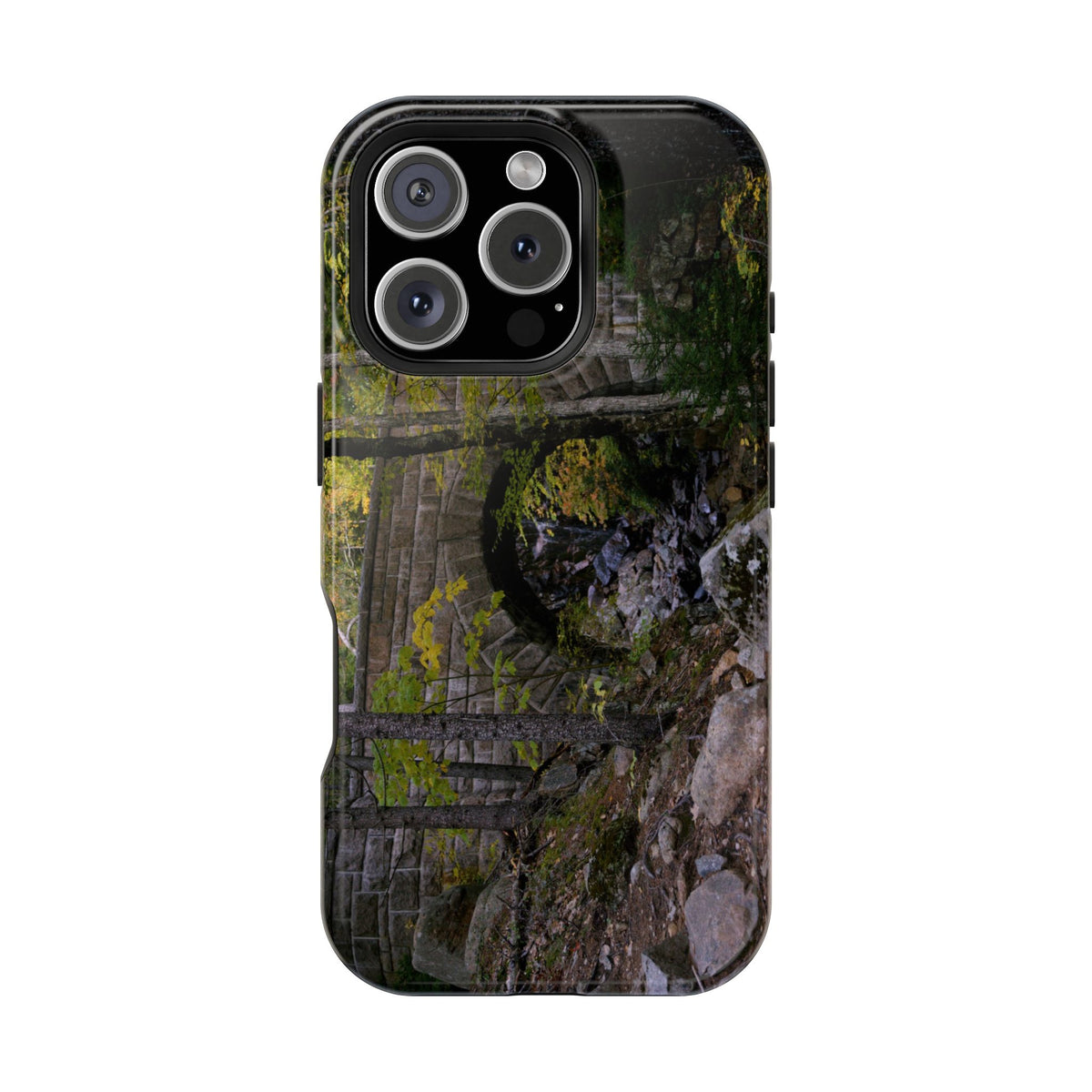 iPhone MagSafe Case | Waterfall Bridge Summer | Acadia National Park | My Blu Horizon