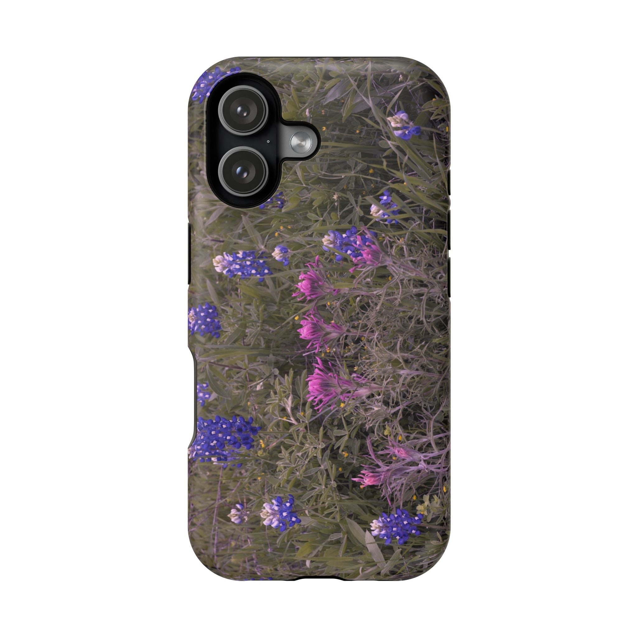 Iphone MagSafe Case -Texas Icons Bluebonnets and Paintbrushes - My Blu Horizon