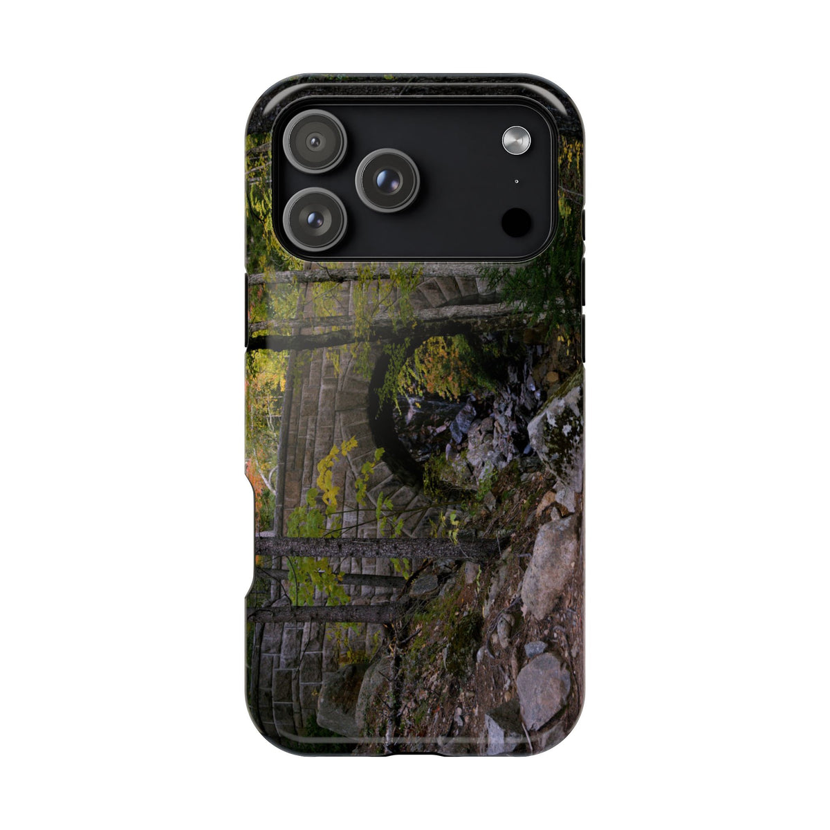 iPhone MagSafe Case | Waterfall Bridge Summer | Acadia National Park | My Blu Horizon