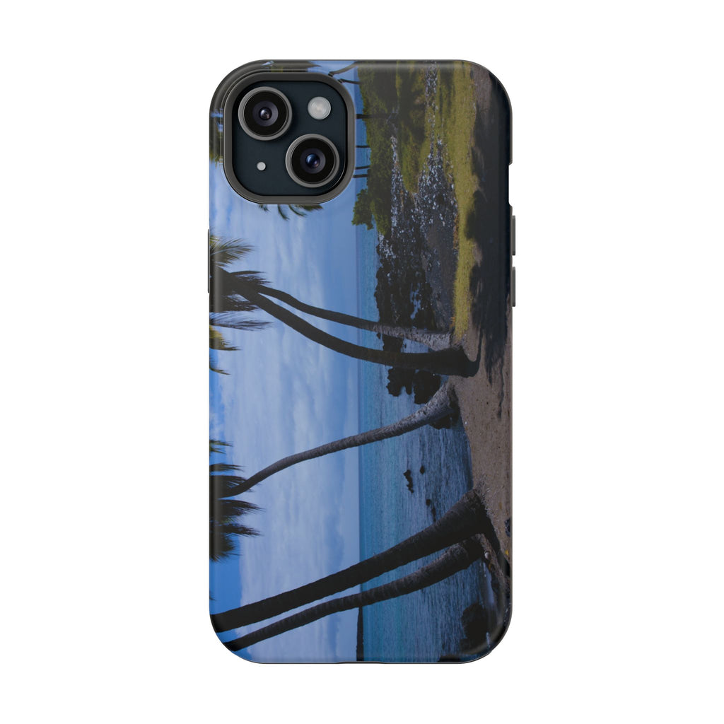 Iphone MagSafe Case - Hawaiian Beach and Palm Trees - My Blu Horizon