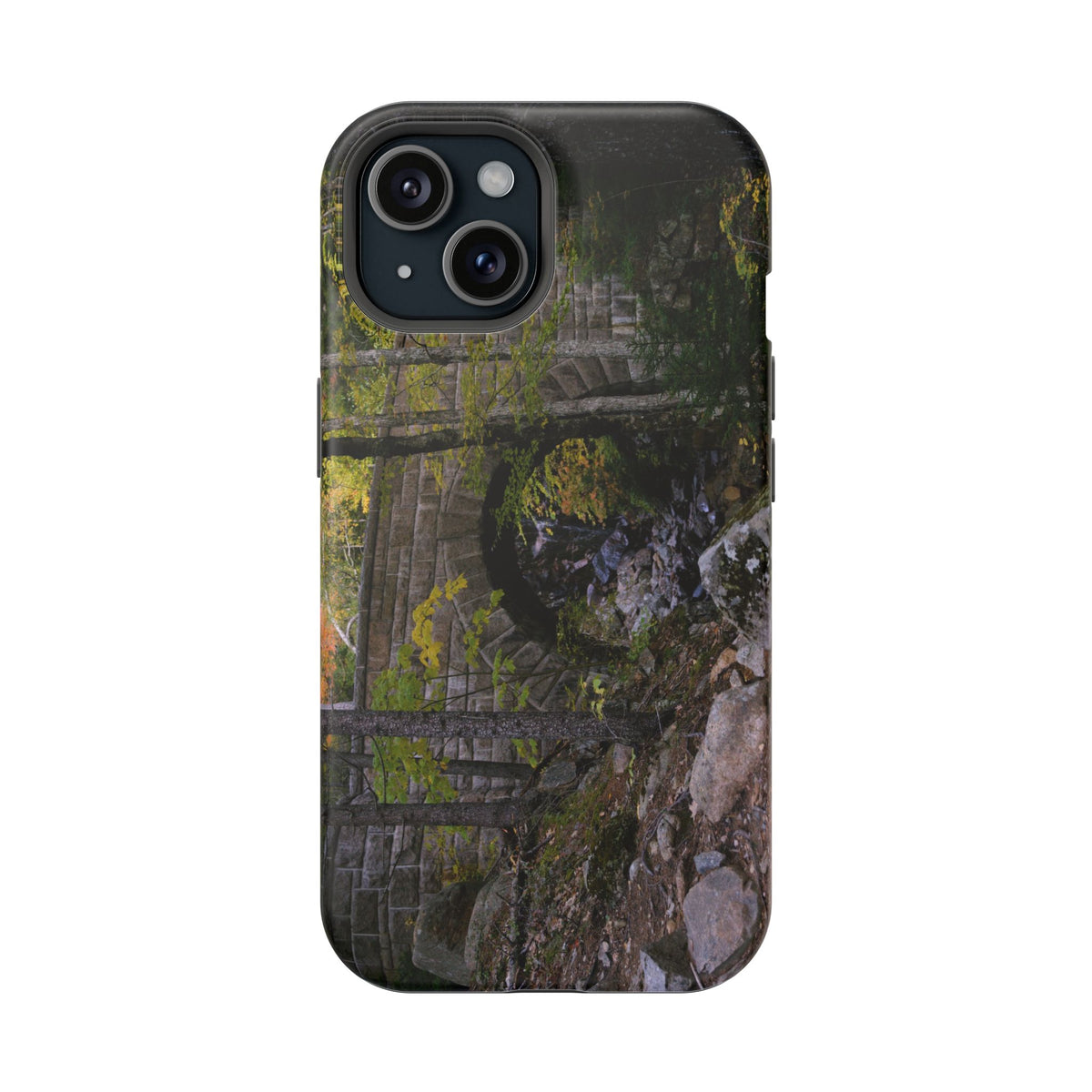 iPhone MagSafe Case | Waterfall Bridge Summer | Acadia National Park | My Blu Horizon