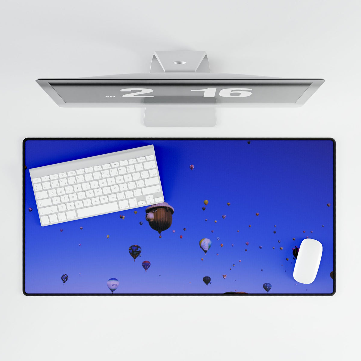 Premium Mouse Pad or Desk Mat | Balloon Fiesta, Smokey | Albuquerque, New Mexico | My Blu Horizon