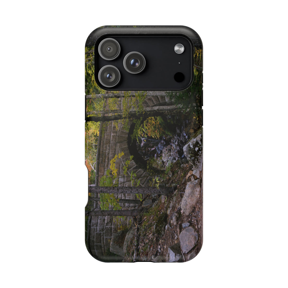 iPhone MagSafe Case | Waterfall Bridge Summer | Acadia National Park | My Blu Horizon