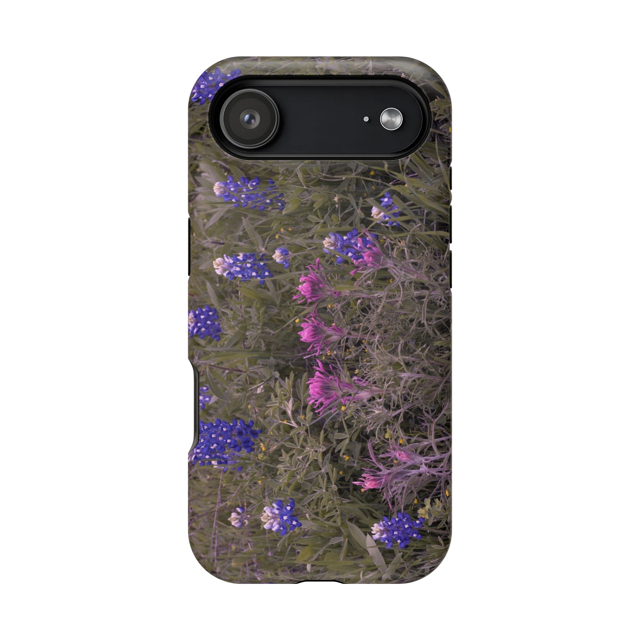 Iphone MagSafe Case -Texas Icons Bluebonnets and Paintbrushes - My Blu Horizon