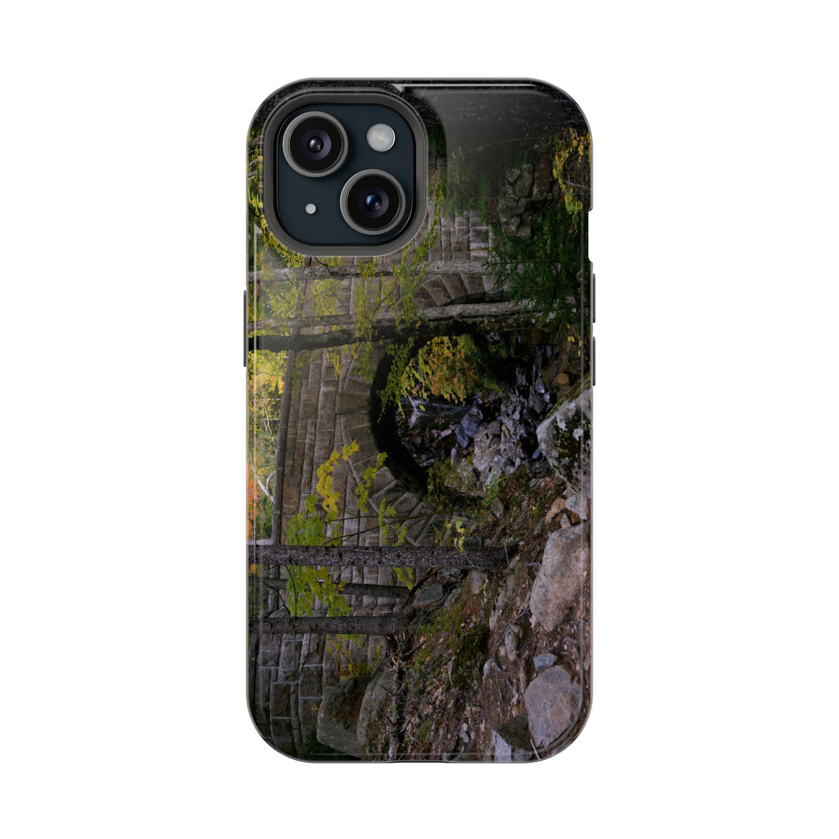 iPhone MagSafe Case | Waterfall Bridge Summer | Acadia National Park | My Blu Horizon