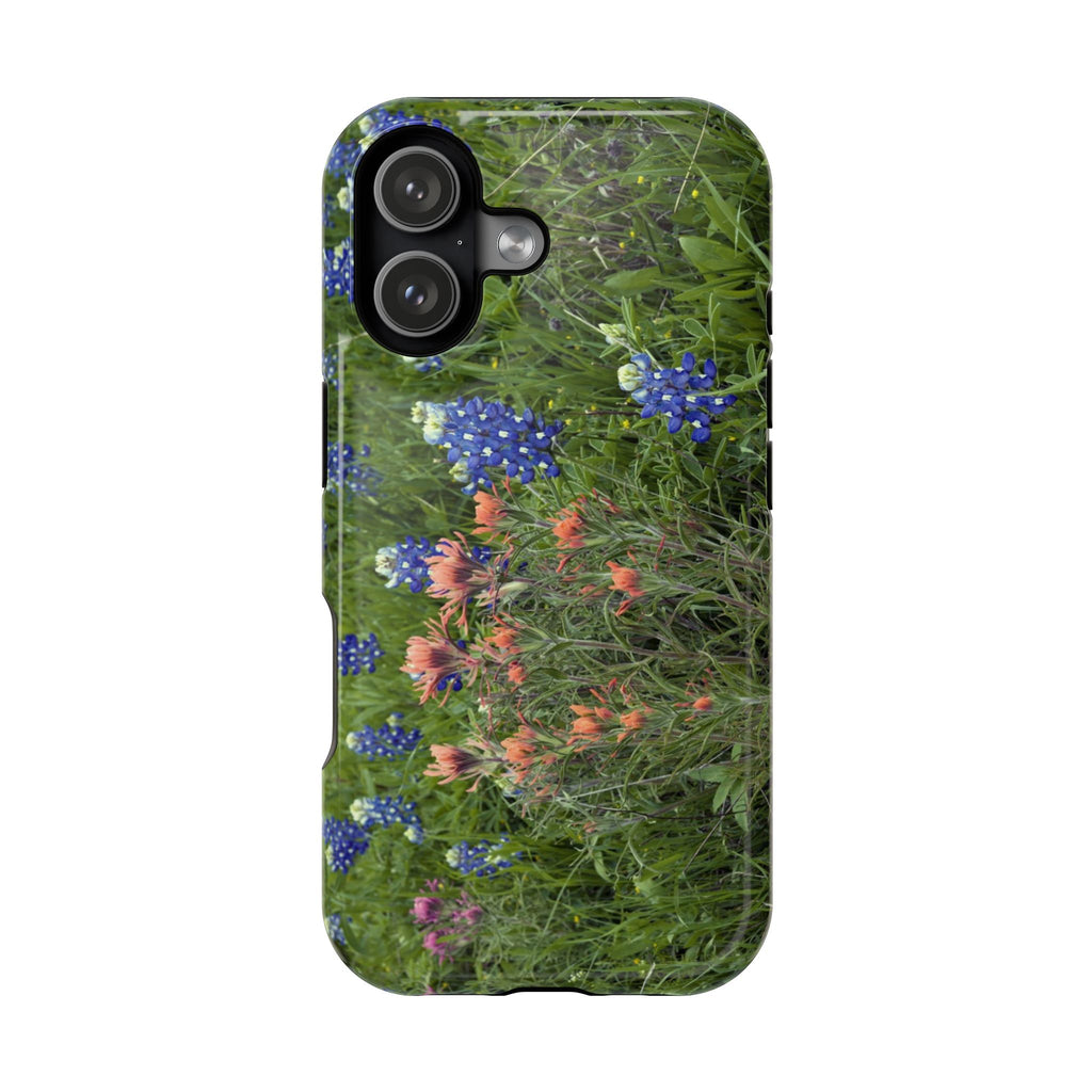 Iphone MagSafe Case - Bluebonnets and Indian Paintbrushes - My Blu Horizon