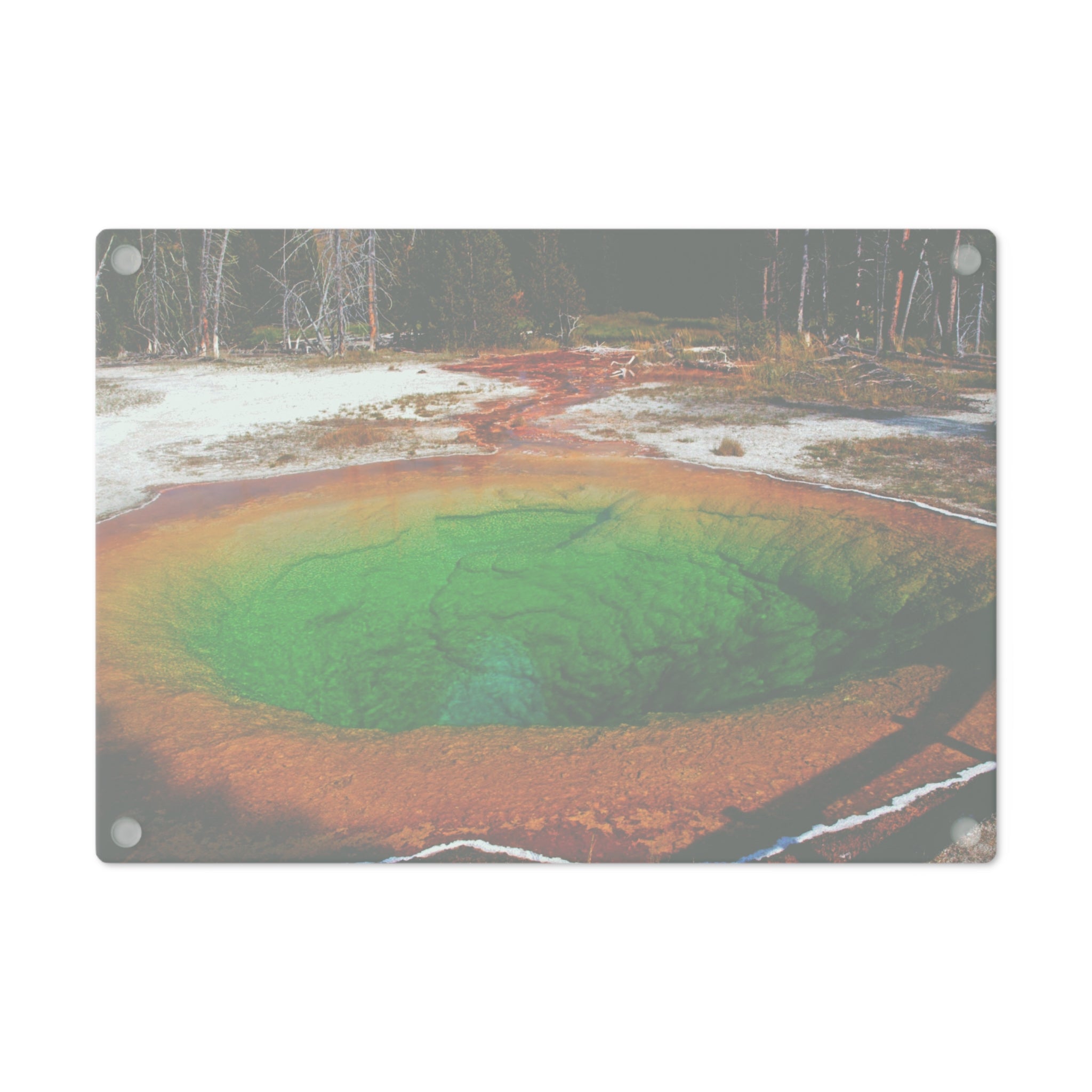 Tempered Glass Cutting Board - Morning Glory Pool, Yellowstone National Park - My Blu Horizon