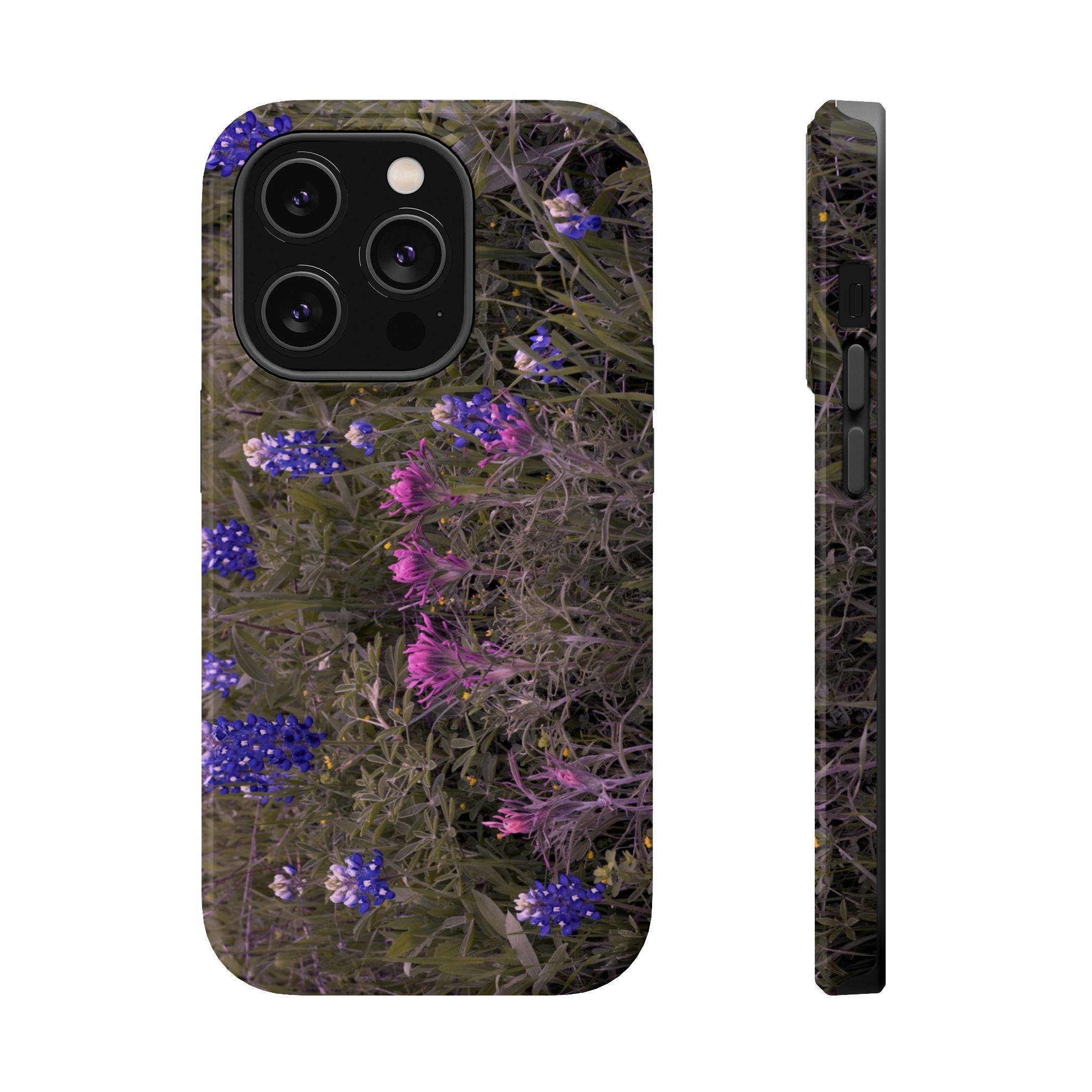 Iphone MagSafe Case -Texas Icons Bluebonnets and Paintbrushes - My Blu Horizon