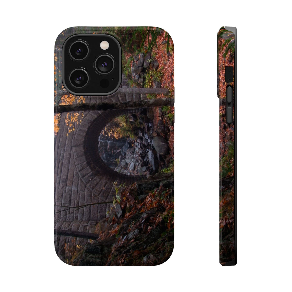 iPhone MagSafe Case | Waterfall Bridge Fall | Acadia National Park | My Blu Horizon
