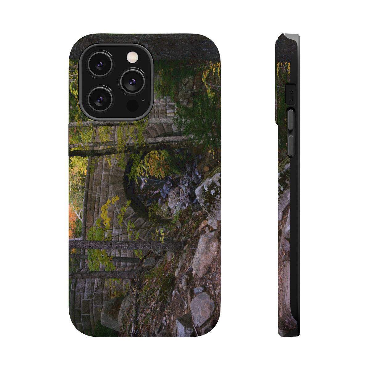 iPhone MagSafe Case | Waterfall Bridge Summer | Acadia National Park | My Blu Horizon