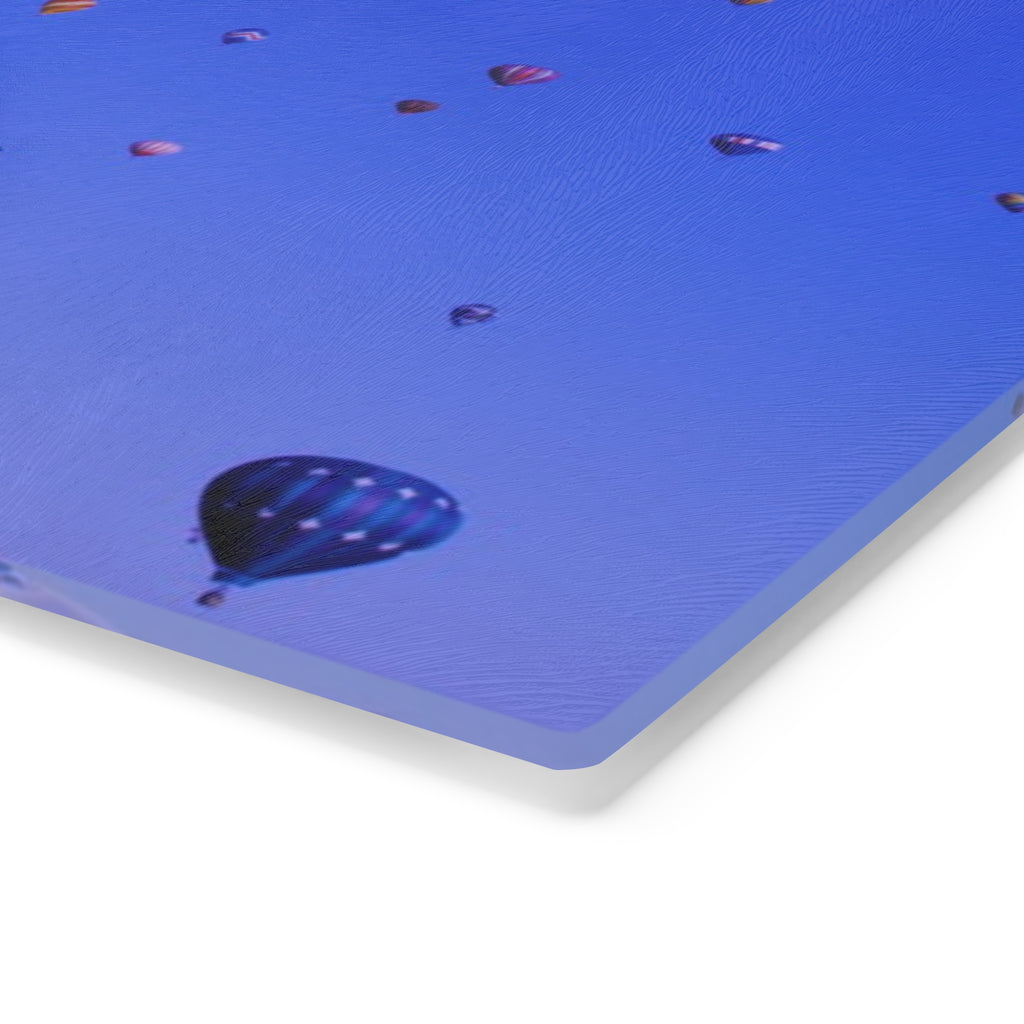 Tempered Glass Cutting Board - Balloon Fiesta Mass Ascension - My Blu Horizon