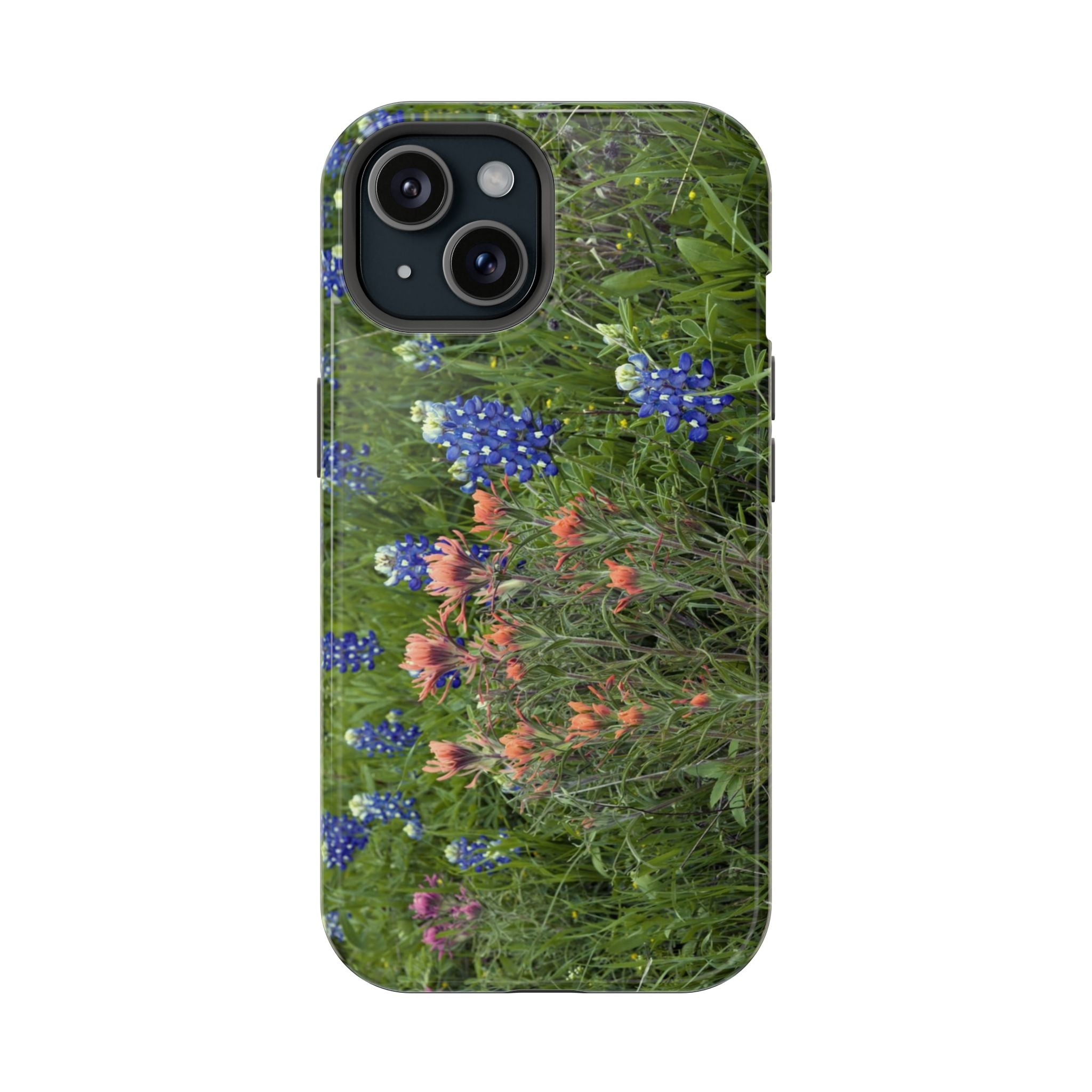 Iphone MagSafe Case - Bluebonnets and Indian Paintbrushes - My Blu Horizon