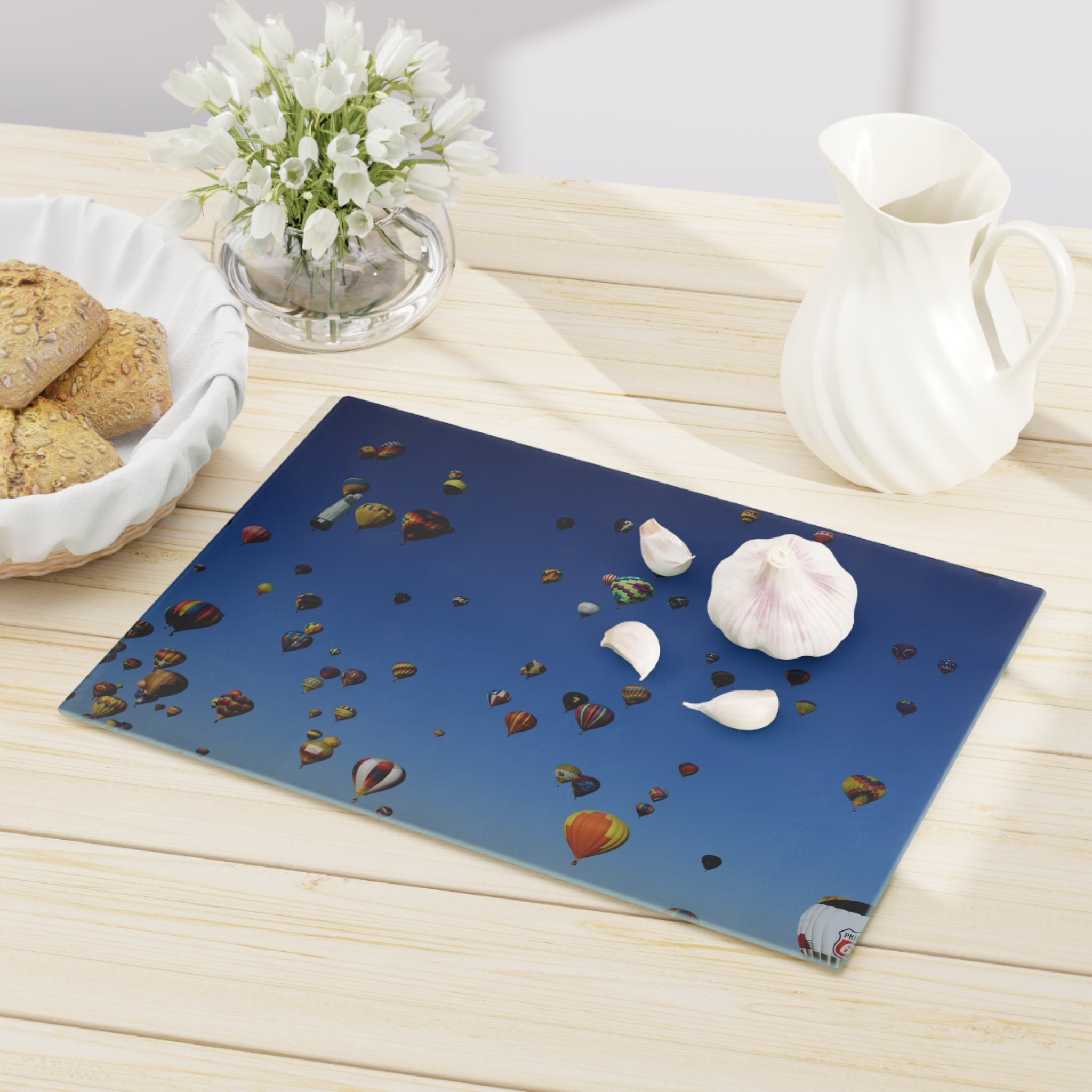 Tempered Glass Cutting Board - Balloon Fiesta Mass Ascension Box - My Blu Horizon