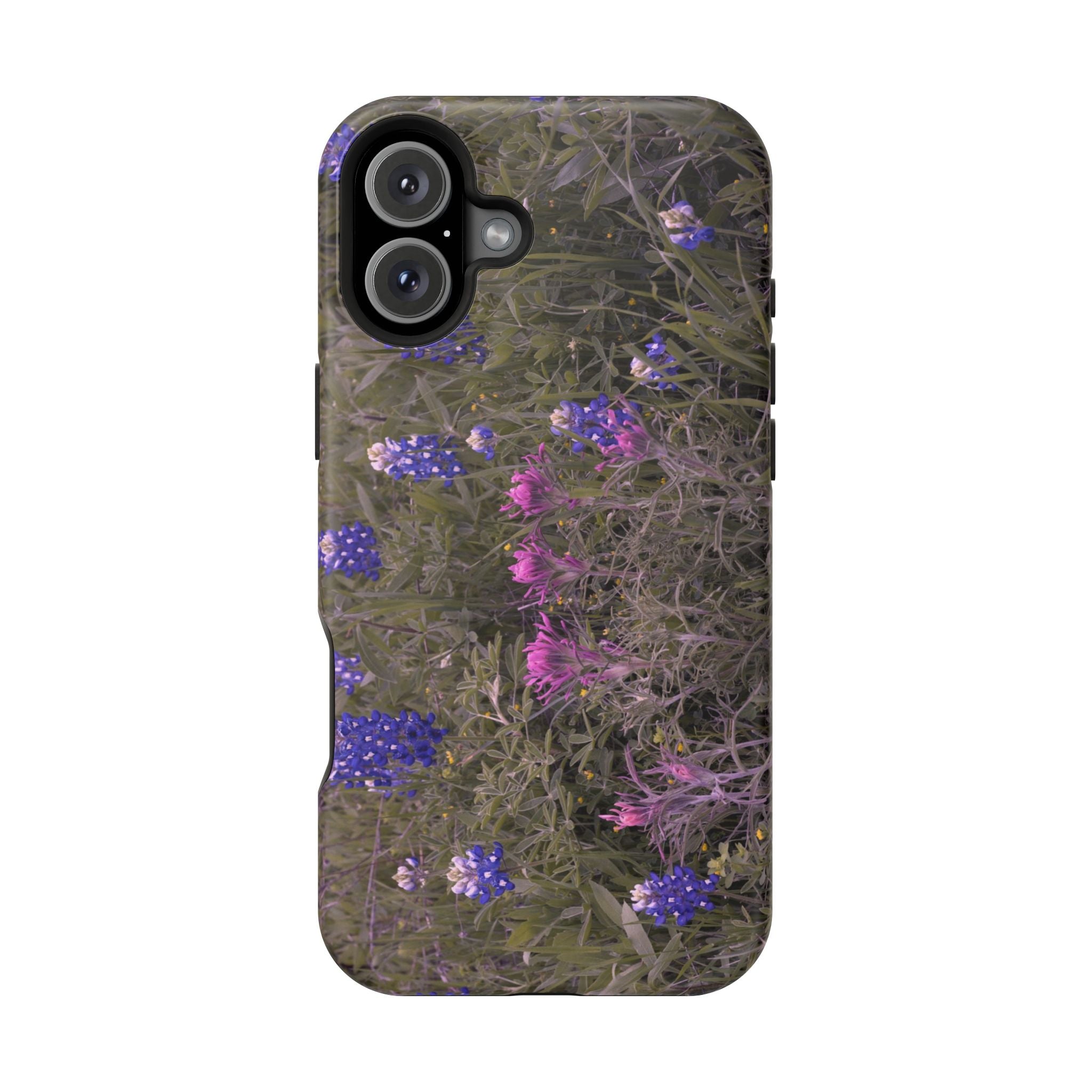Iphone MagSafe Case -Texas Icons Bluebonnets and Paintbrushes - My Blu Horizon