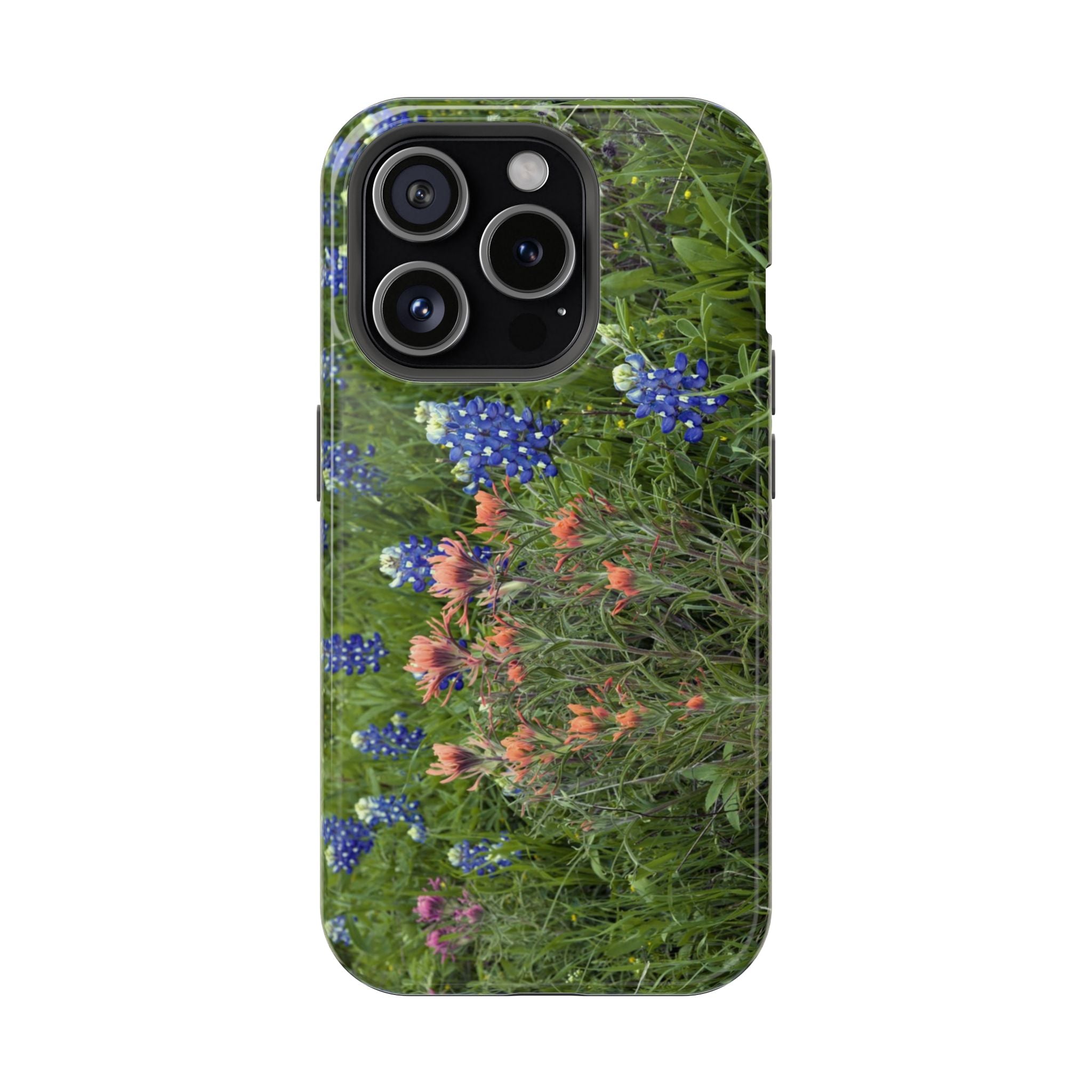 Iphone MagSafe Case - Bluebonnets and Indian Paintbrushes - My Blu Horizon