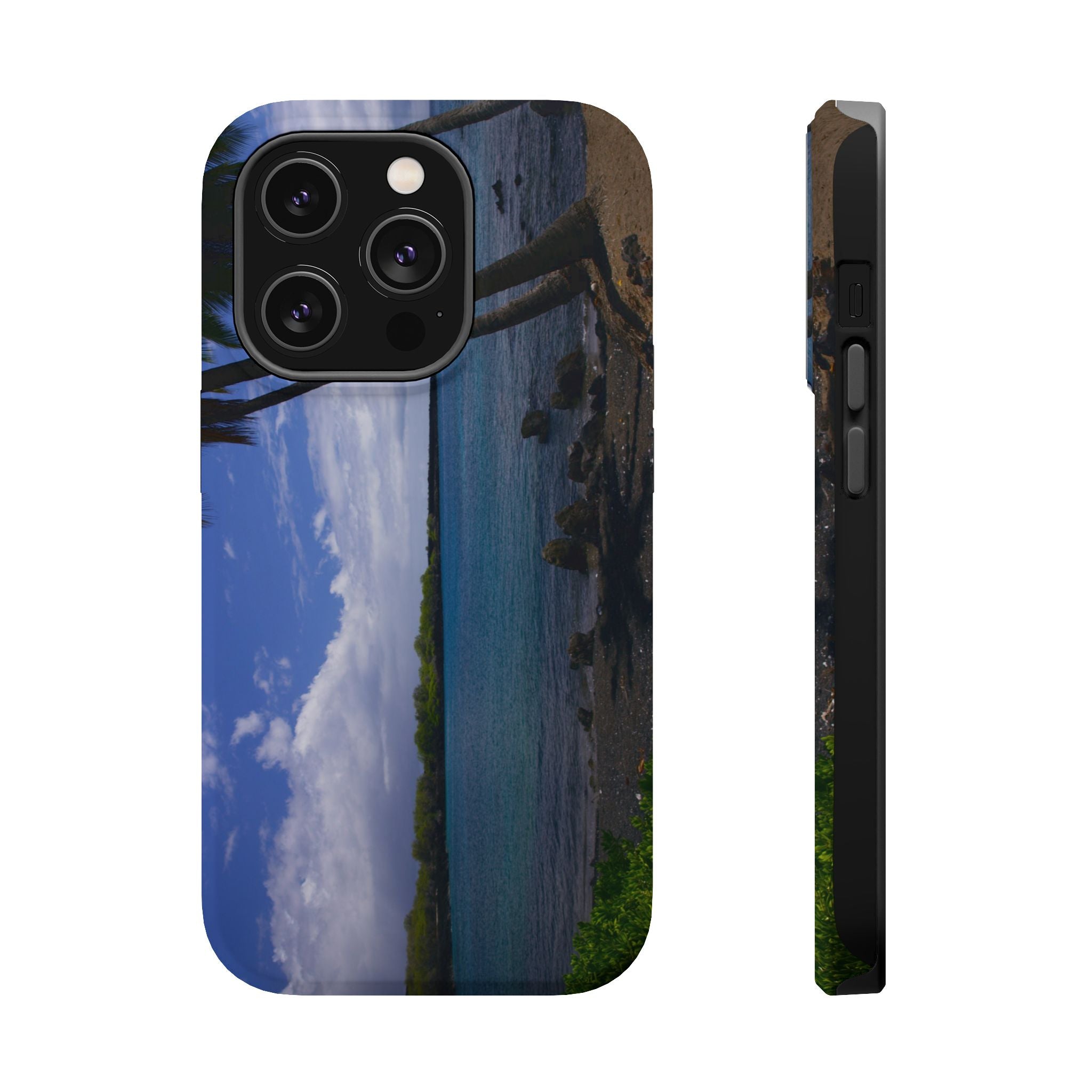 iPhone MagSafe Case | Big Island Black Sand and Blue Ocean | Hawaii | My Blu Horizon
