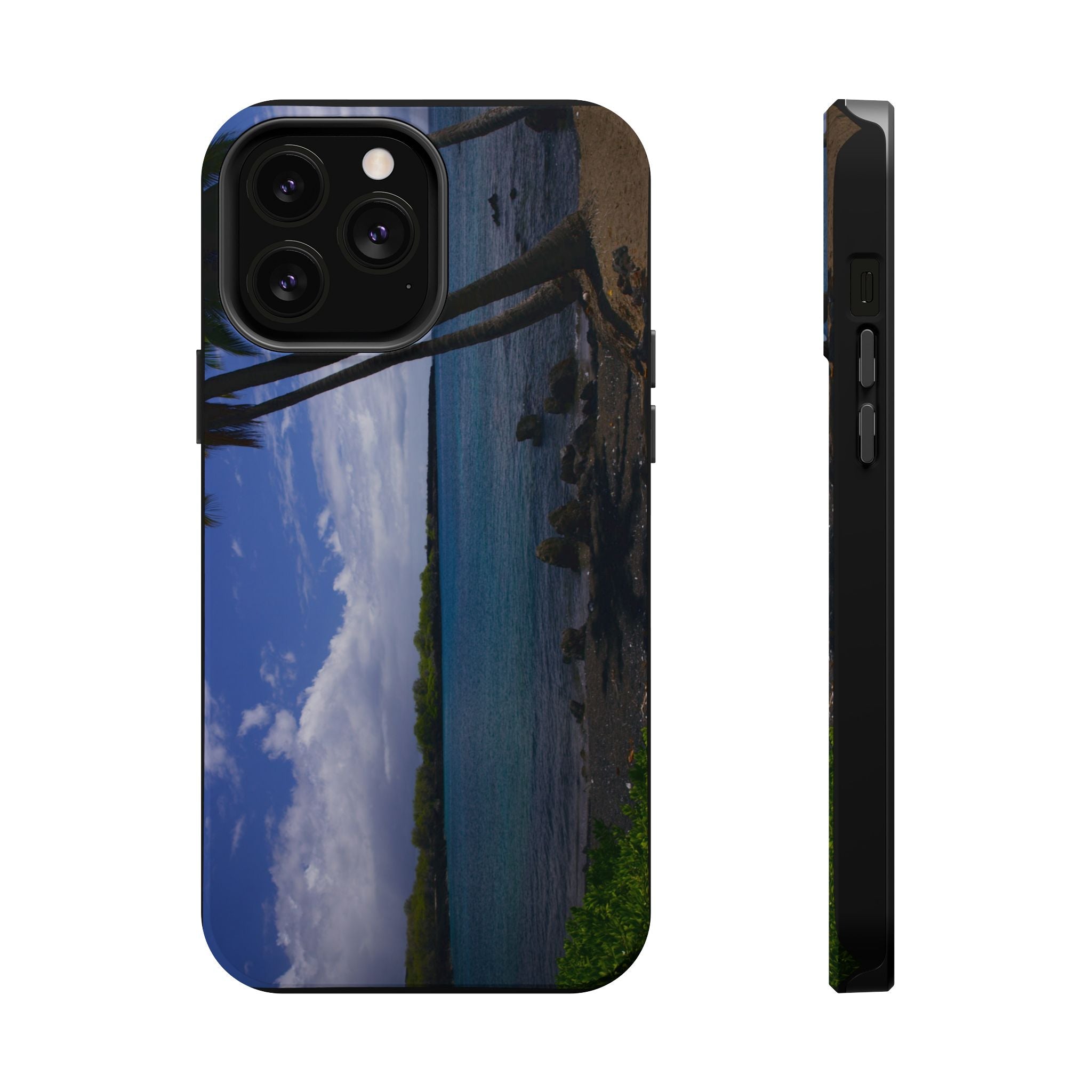 iPhone MagSafe Case | Big Island Black Sand and Blue Ocean | Hawaii | My Blu Horizon