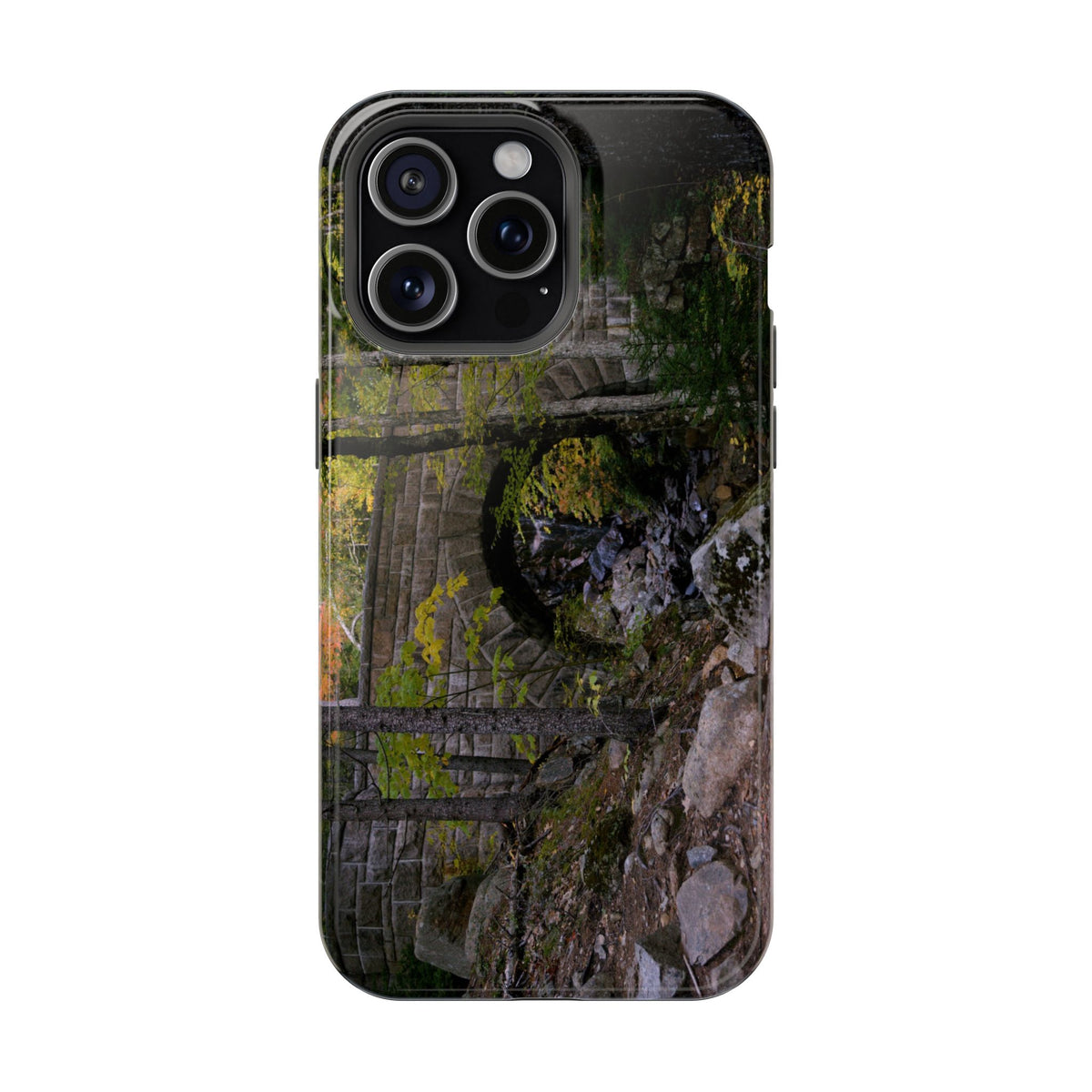 iPhone MagSafe Case | Waterfall Bridge Summer | Acadia National Park | My Blu Horizon