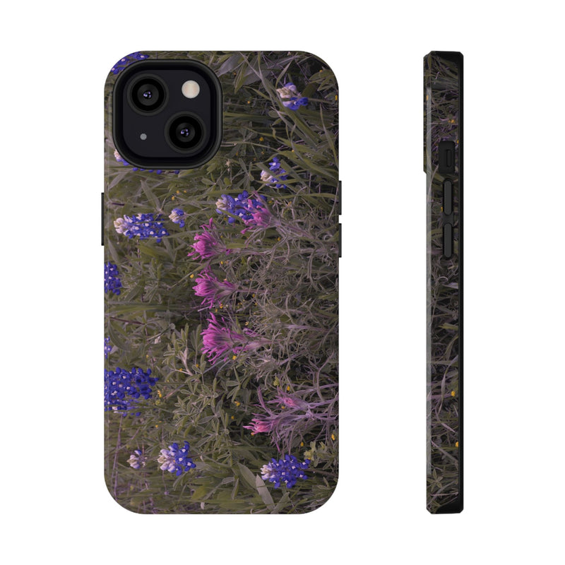Phone Case - Texas Icons, Bluebonnets and Paintbrushes - My Blu Horizon