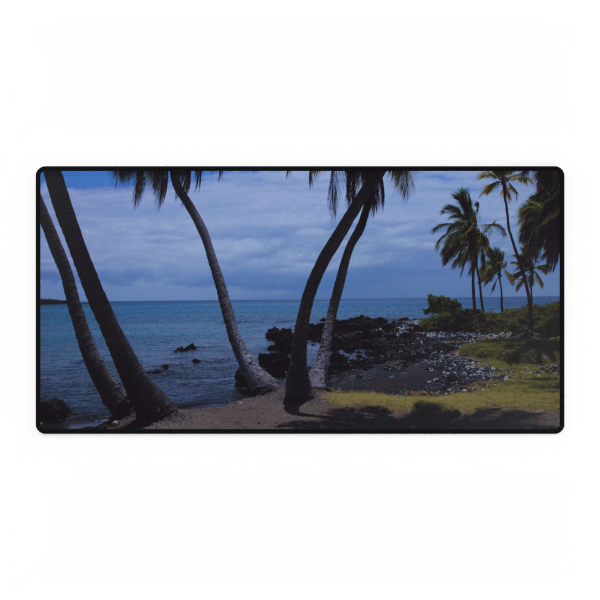 Premium Mouse Pad or Desk Mat | Big Island Surf, Sand and Palms | Hawaii | My Blu Horizon