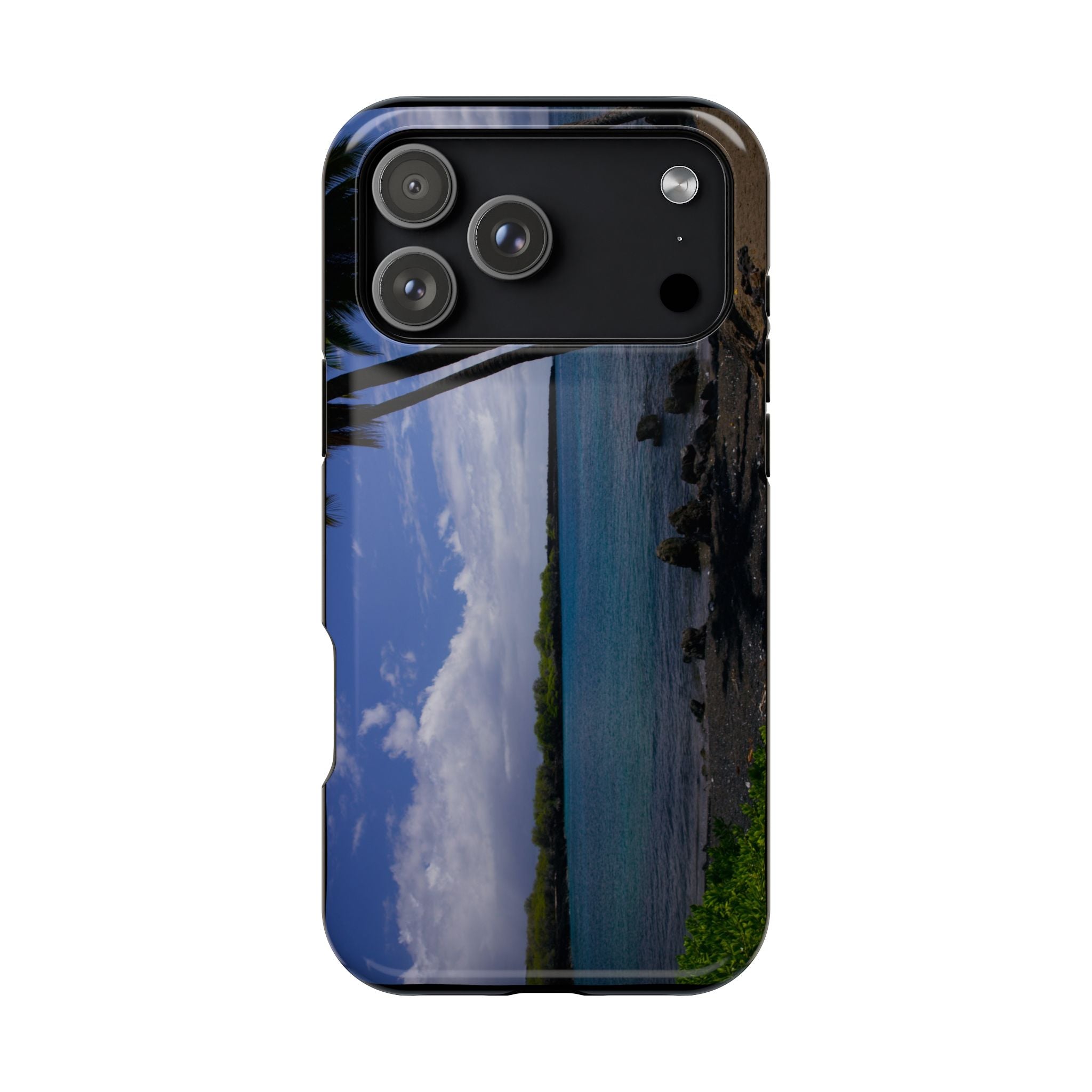 iPhone MagSafe Case | Big Island Black Sand and Blue Ocean | Hawaii | My Blu Horizon