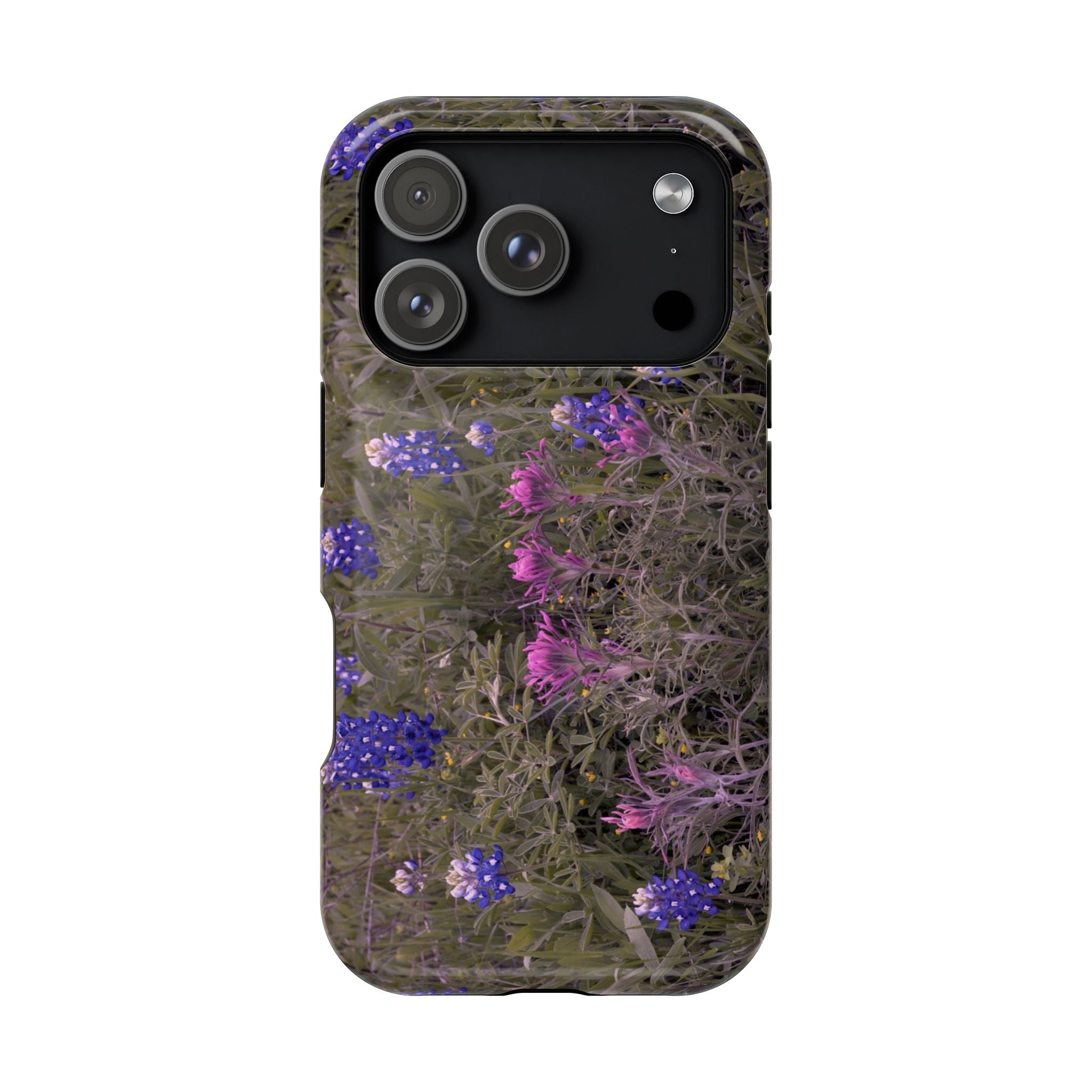 Iphone MagSafe Case -Texas Icons Bluebonnets and Paintbrushes - My Blu Horizon