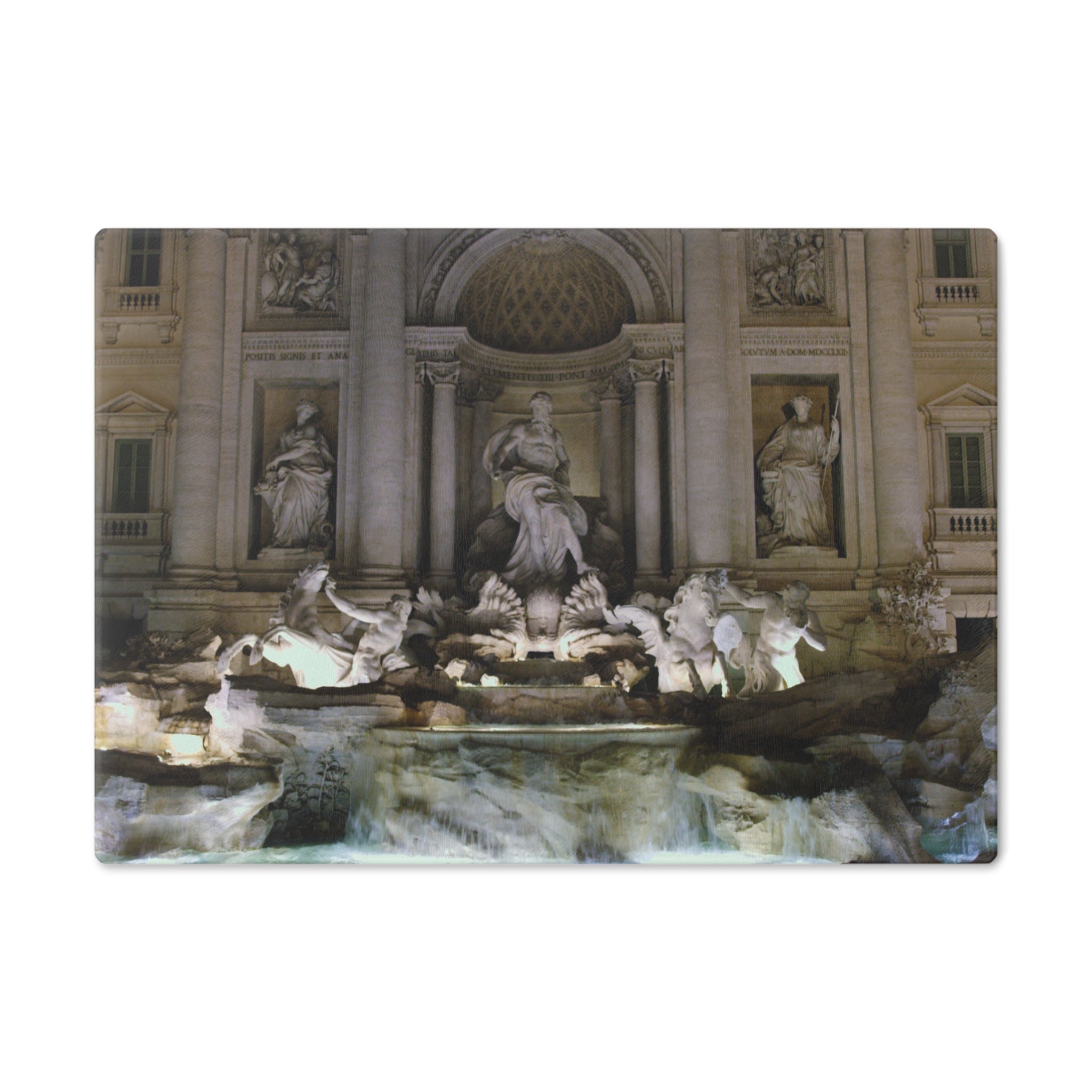 Tempered Glass Cutting Board | Fontana di Trevi | Rome, Italy | My Blu Horizon