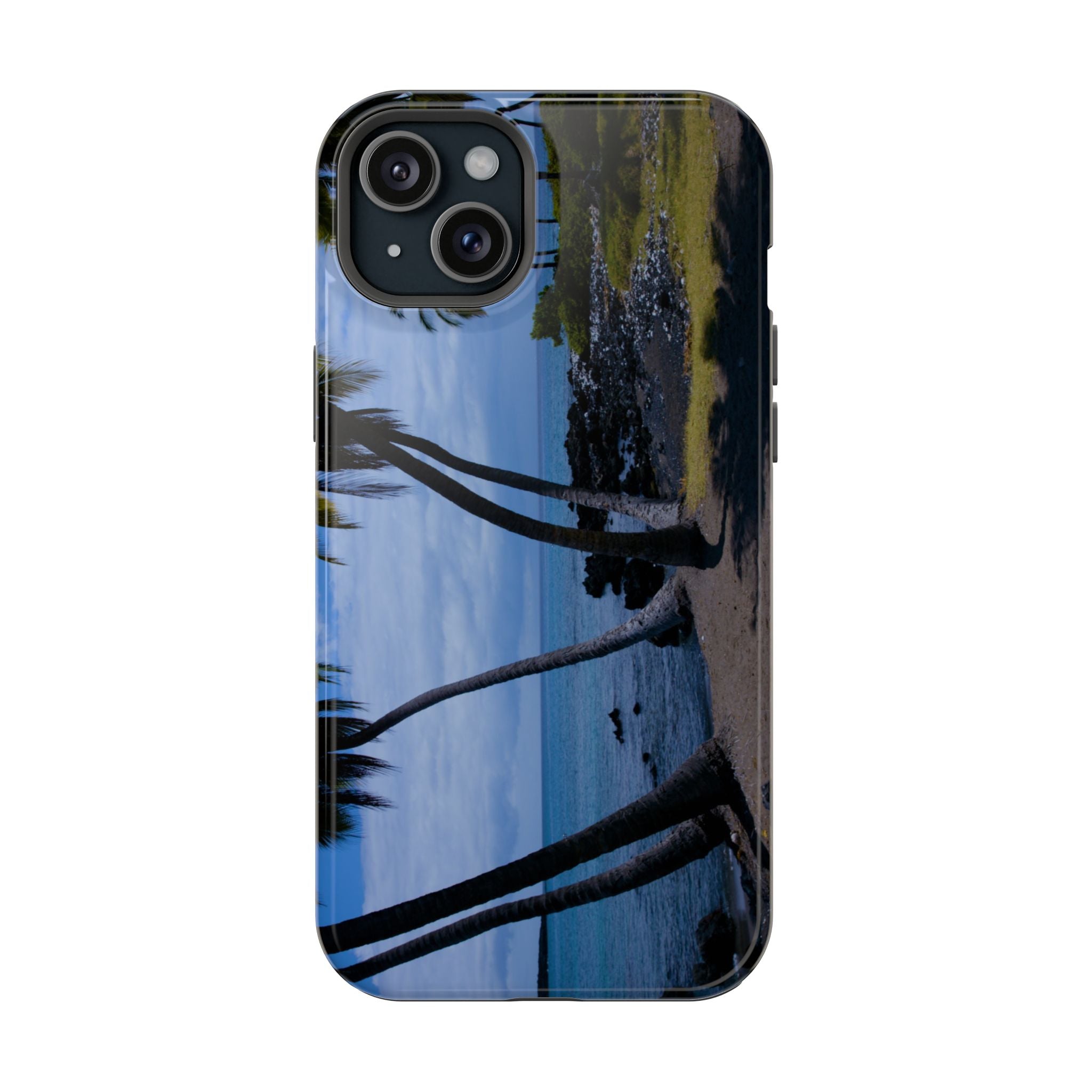 Iphone MagSafe Case - Hawaiian Beach and Palm Trees - My Blu Horizon