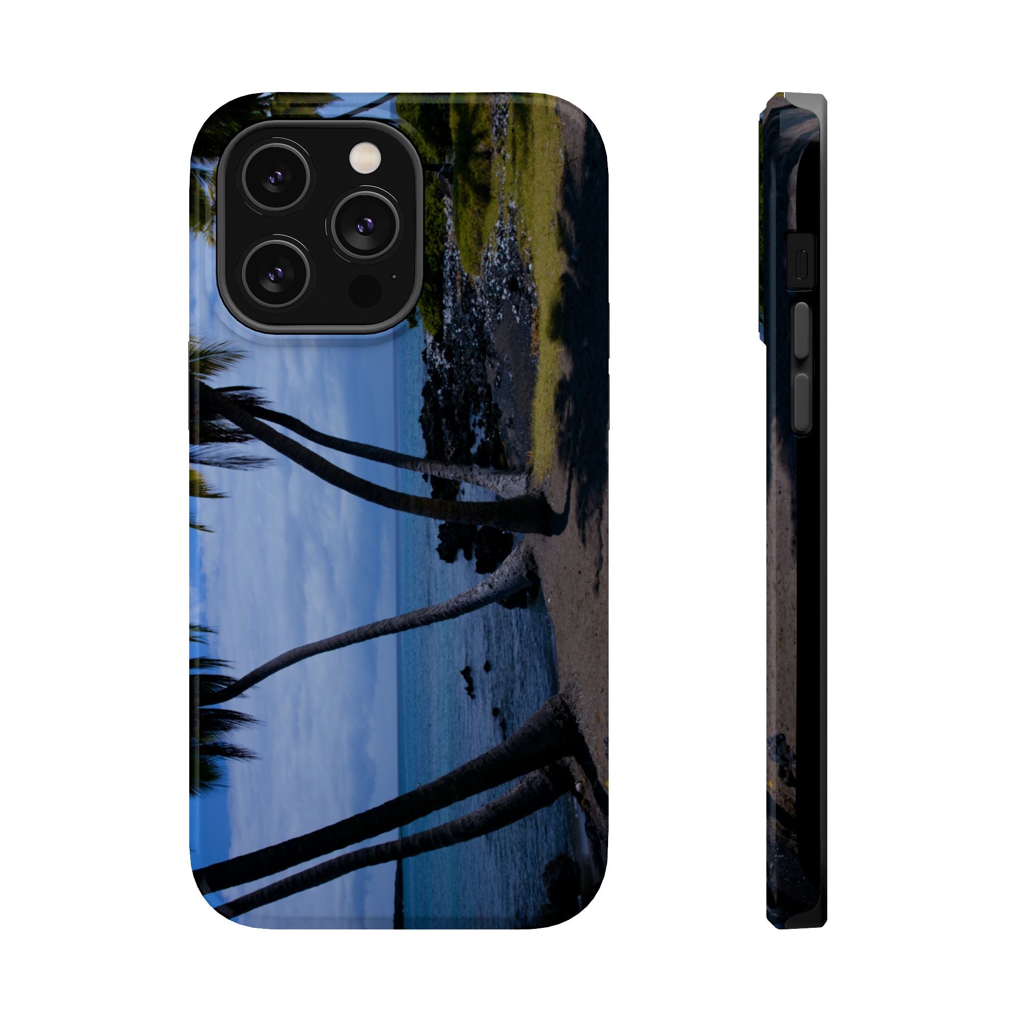 Iphone MagSafe Case - Hawaiian Beach and Palm Trees - My Blu Horizon